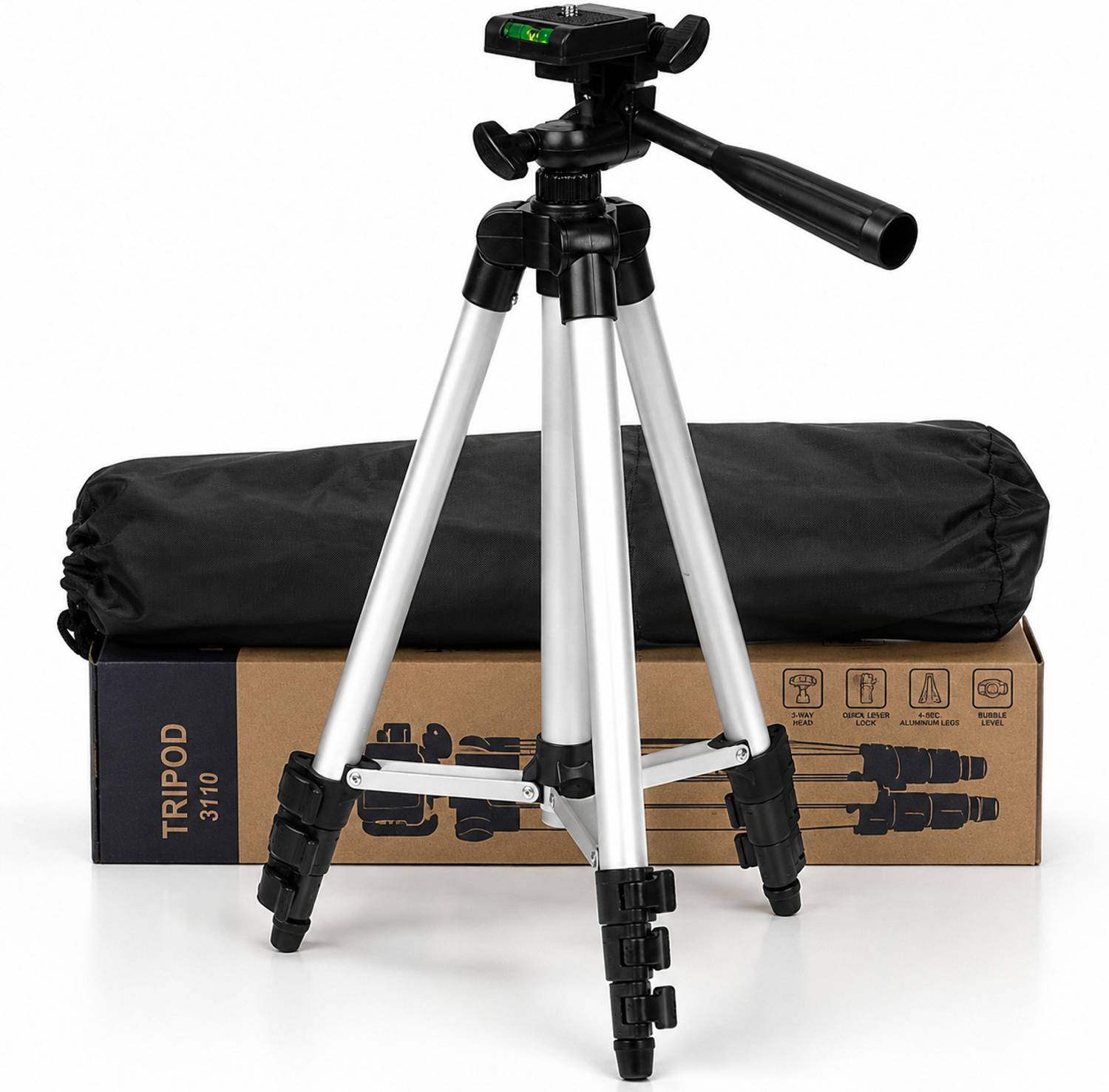 Stay V Tripod-3110 Portable Adjustable with Three-Dimensional Head Tripod