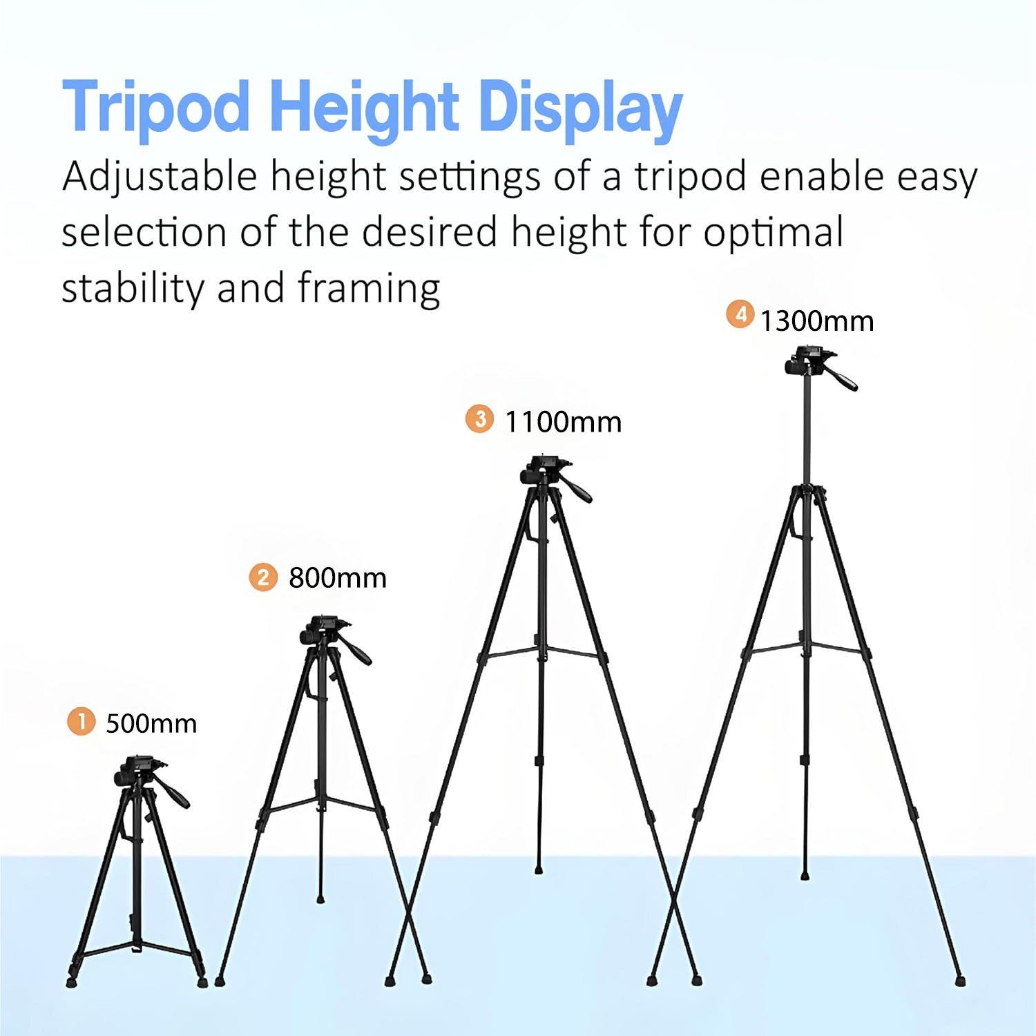 Image of Blue Birds Professional Aluminum 3366 Tripod Stand Heavy Quality for DSLR all Smart Phone Tripod