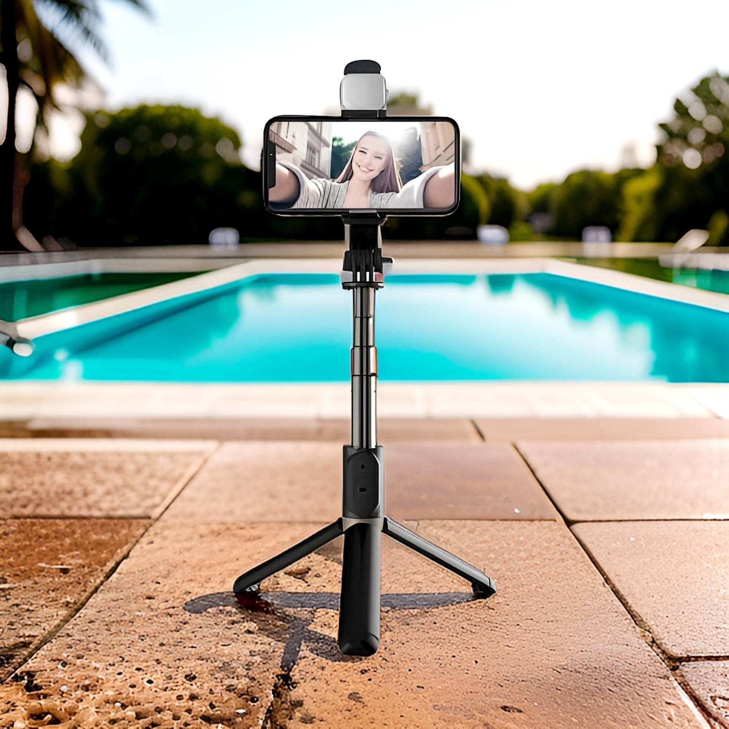 Clairbell Adjustable (Tripod) and (Selfie Stick) with Bluetooth Connectivity JY500 Tripod