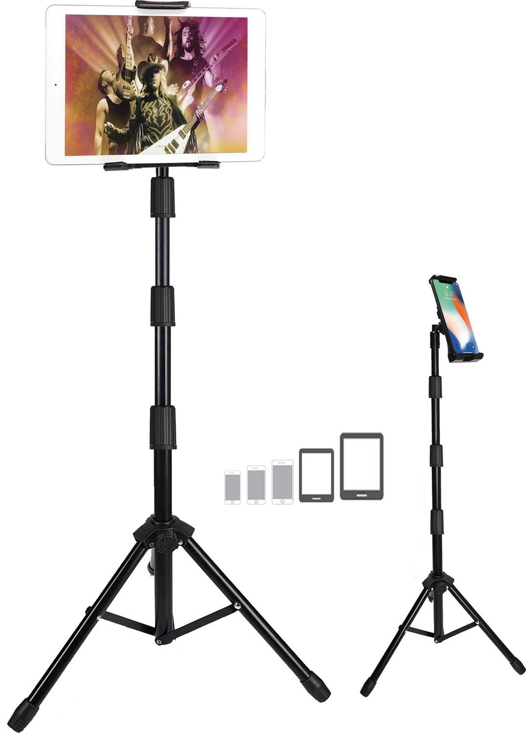 BROLAVIYA Tripod Stand Compatible with All Mobiles and Tablets of 4' to 10.1' inch Tripod