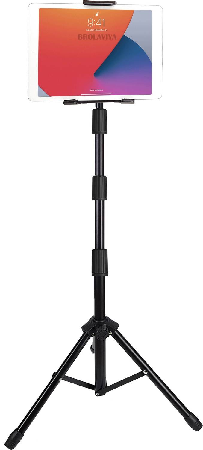 BROLAVIYA Mobile and Tablet Stand for Home Office Stage for All 4-10.1 Inch Devices Tripod