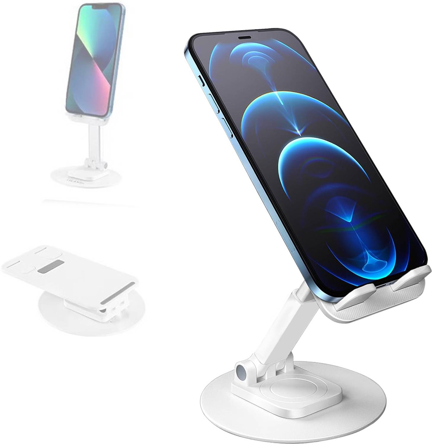 ANY KART Portable Phone Stand Phone Holder for Desk, Desktop Tablet Stand Compatible with Mobile Phone Single Gimbal for Mobile