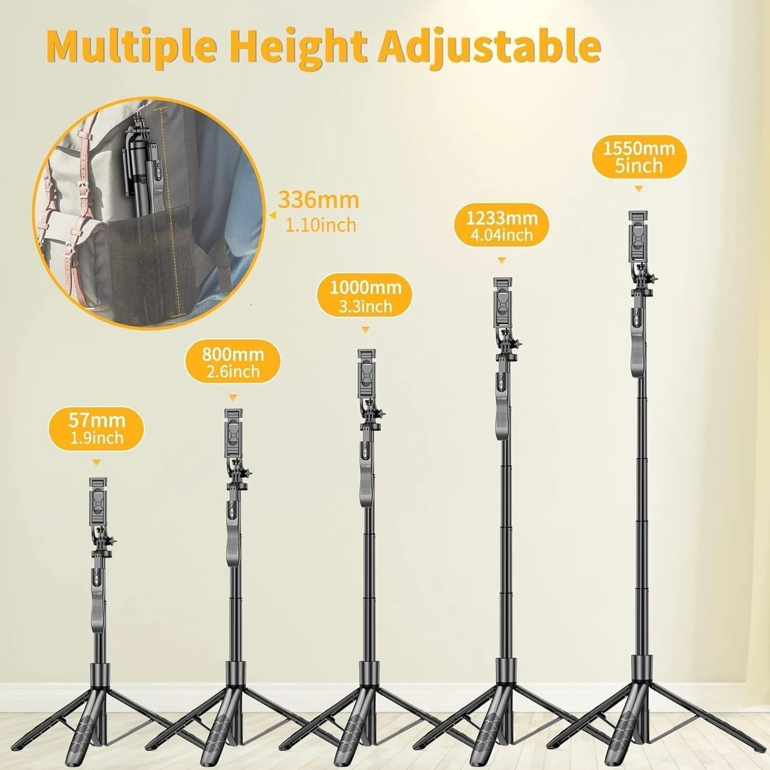 Image of Scozni L16 Long Selfie Stick Travel Pro Tripod