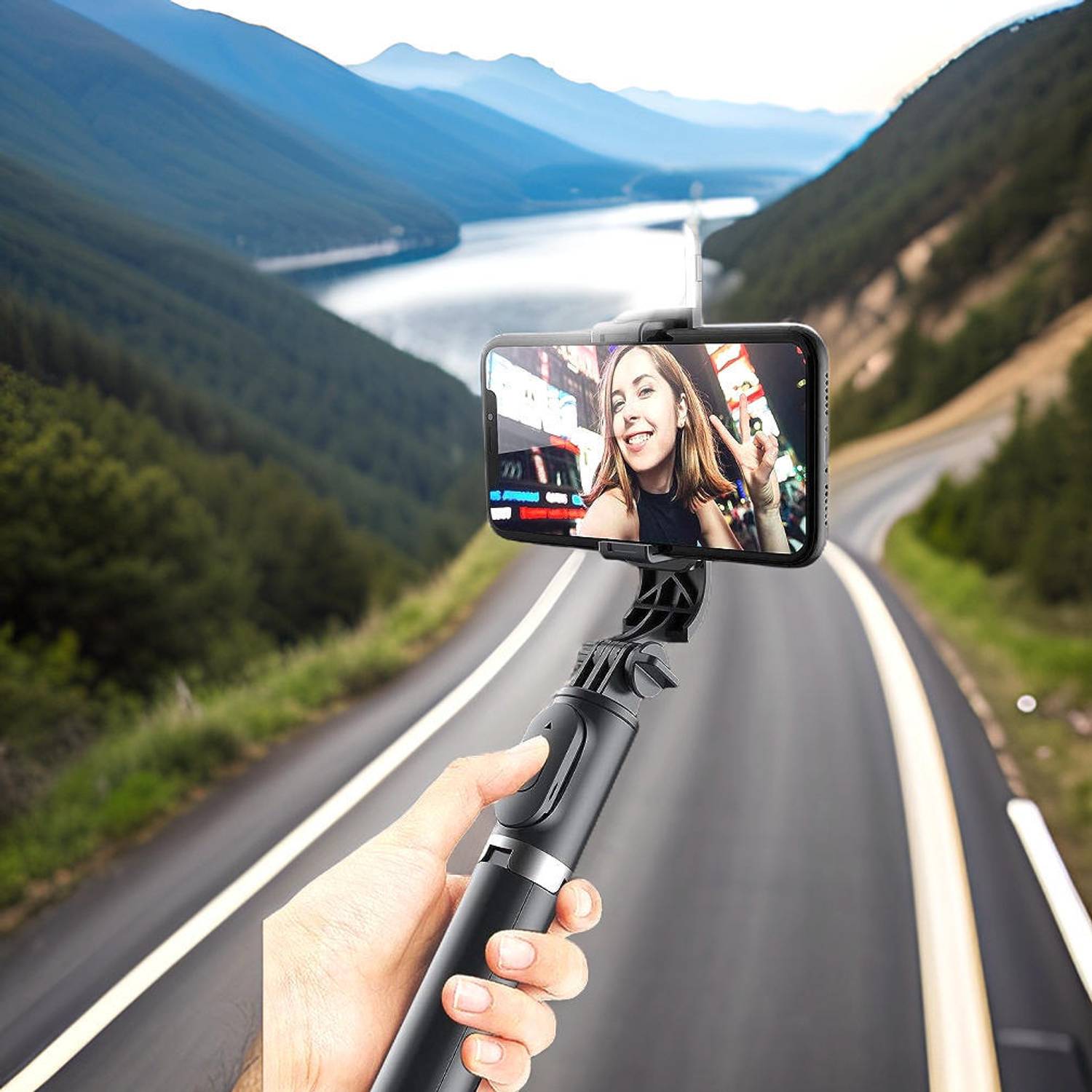 Clairbell Adjustable (Tripod) and (Selfie Stick) with Bluetooth Connectivity JY34 Tripod