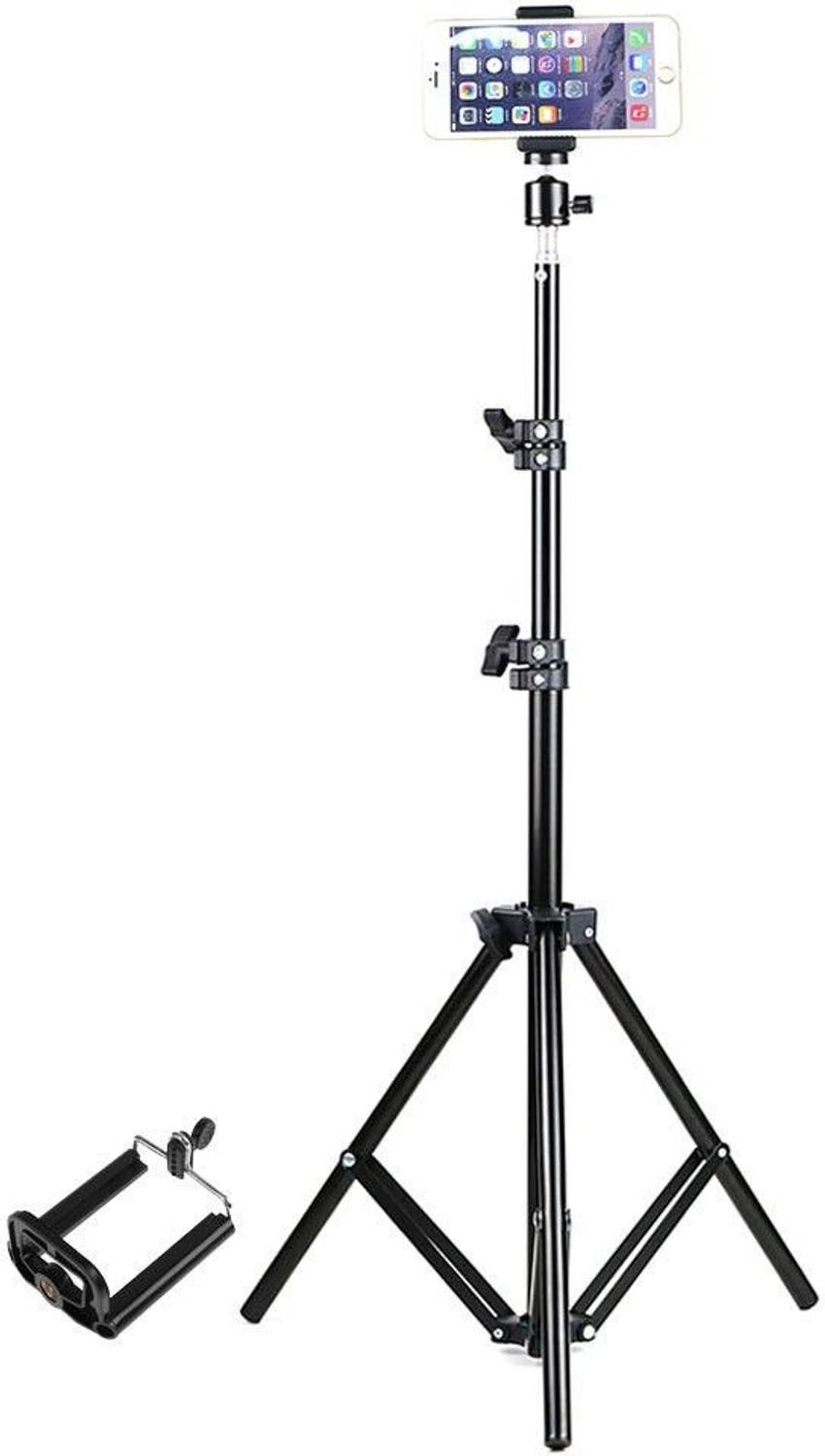 Treadmill 7" feet (200cm) strong Metal mobile phone tripod/camera stand, beauty ring fill light stand, photography umbrella ,selfie video recording, MX Taka Tak, Vigo Video, YouTube ,Reels/Makeup/Online Classes Tripod, Tripod Kit, Tripod Bracket