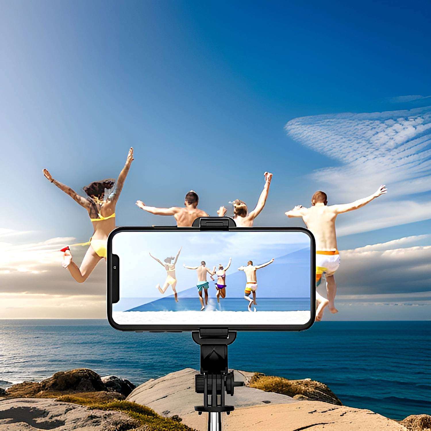 Clairbell Adjustable (Tripod) and (Selfie Stick) with Bluetooth Connectivity JY501 Tripod