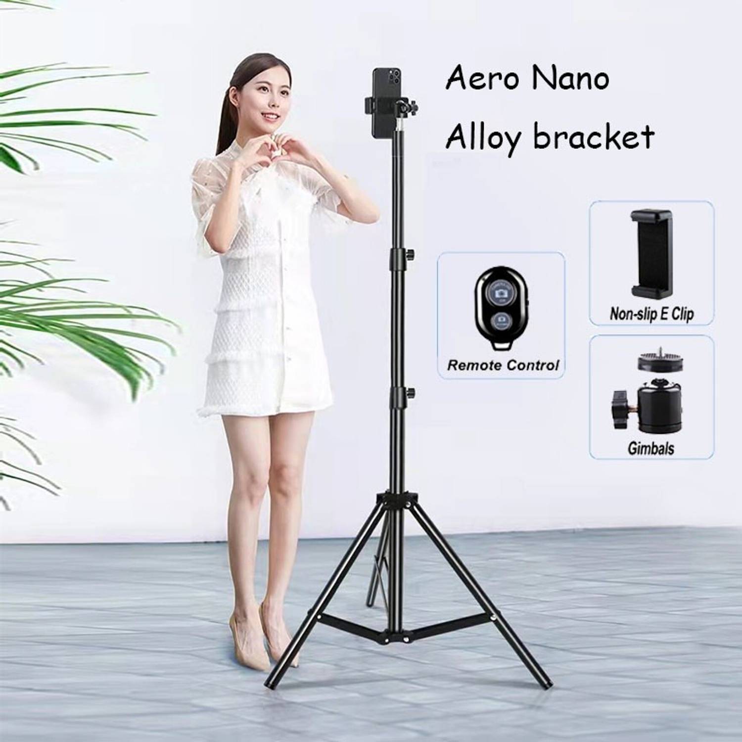 BESTFLY 7"Tripod For Photo/Video/Selfie Shoot Tripod, Tripod Ball Head, Tripod Clamp