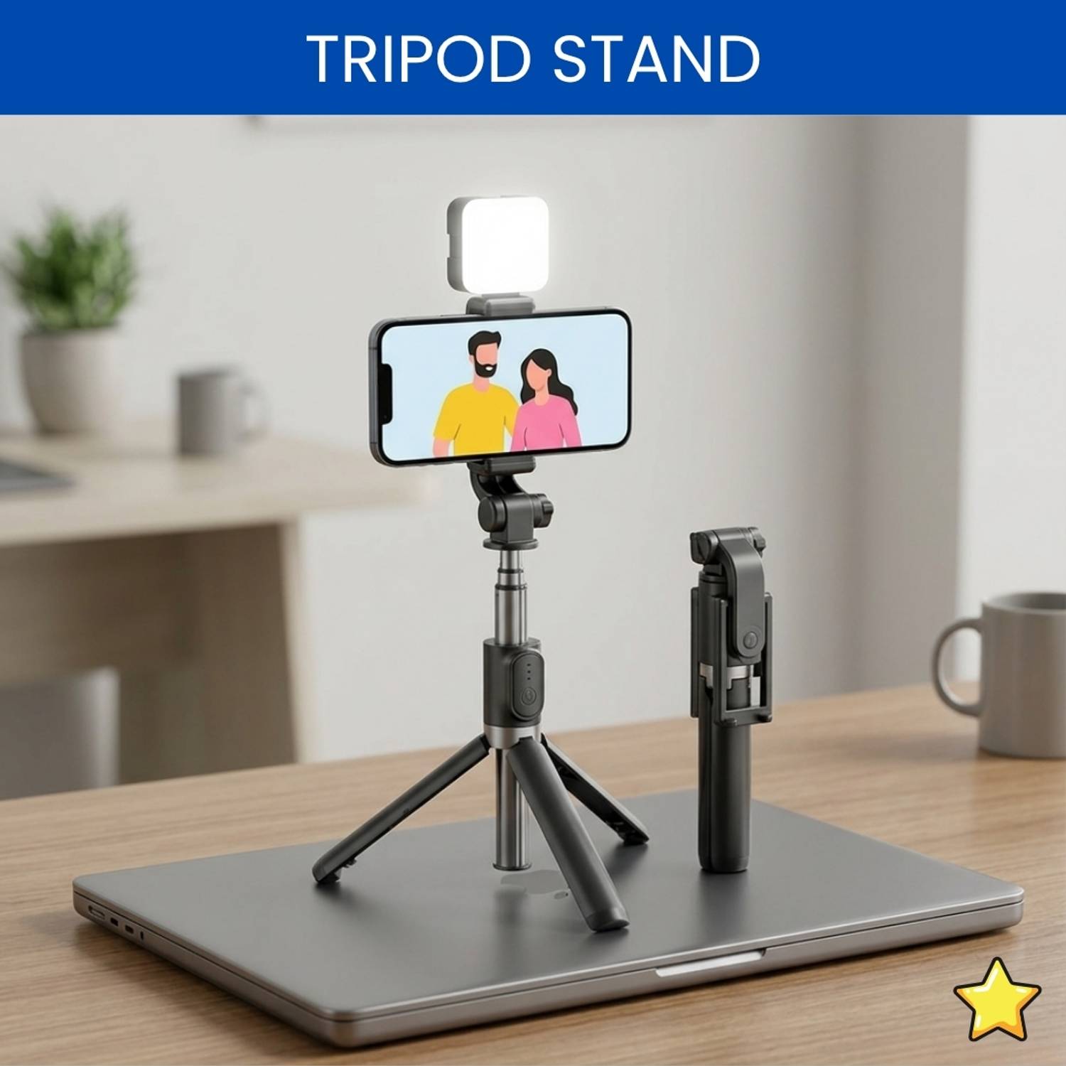 FRONY Durable Tripod for Mobile for Stable Recording and Content Creation EC158 Tripod