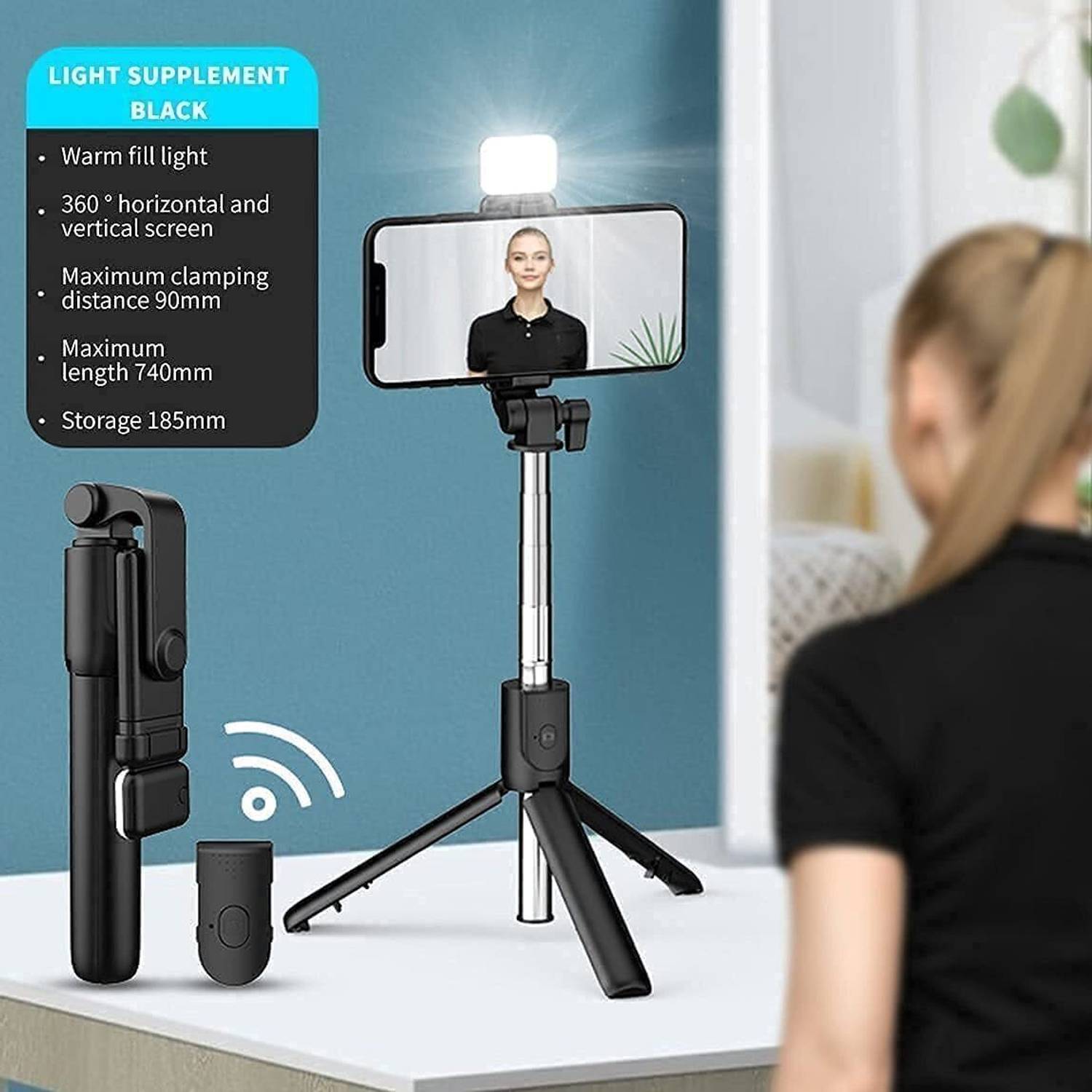 DSSB Selfie Stick with Tripod Stand, Bluetooth - Image 5