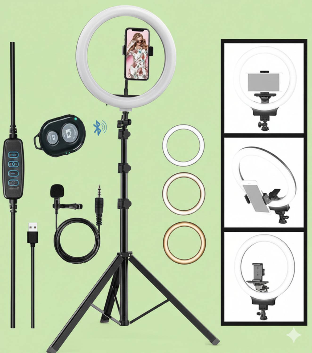 BESTFLY 11m 10"Selfie Light 7Ft Long tripod with remote control and long caller mic Tripod, Monopod, Tripod Ball Head, Tripod Clamp, Tripod Kit - BESTFLY : Flipkart.com