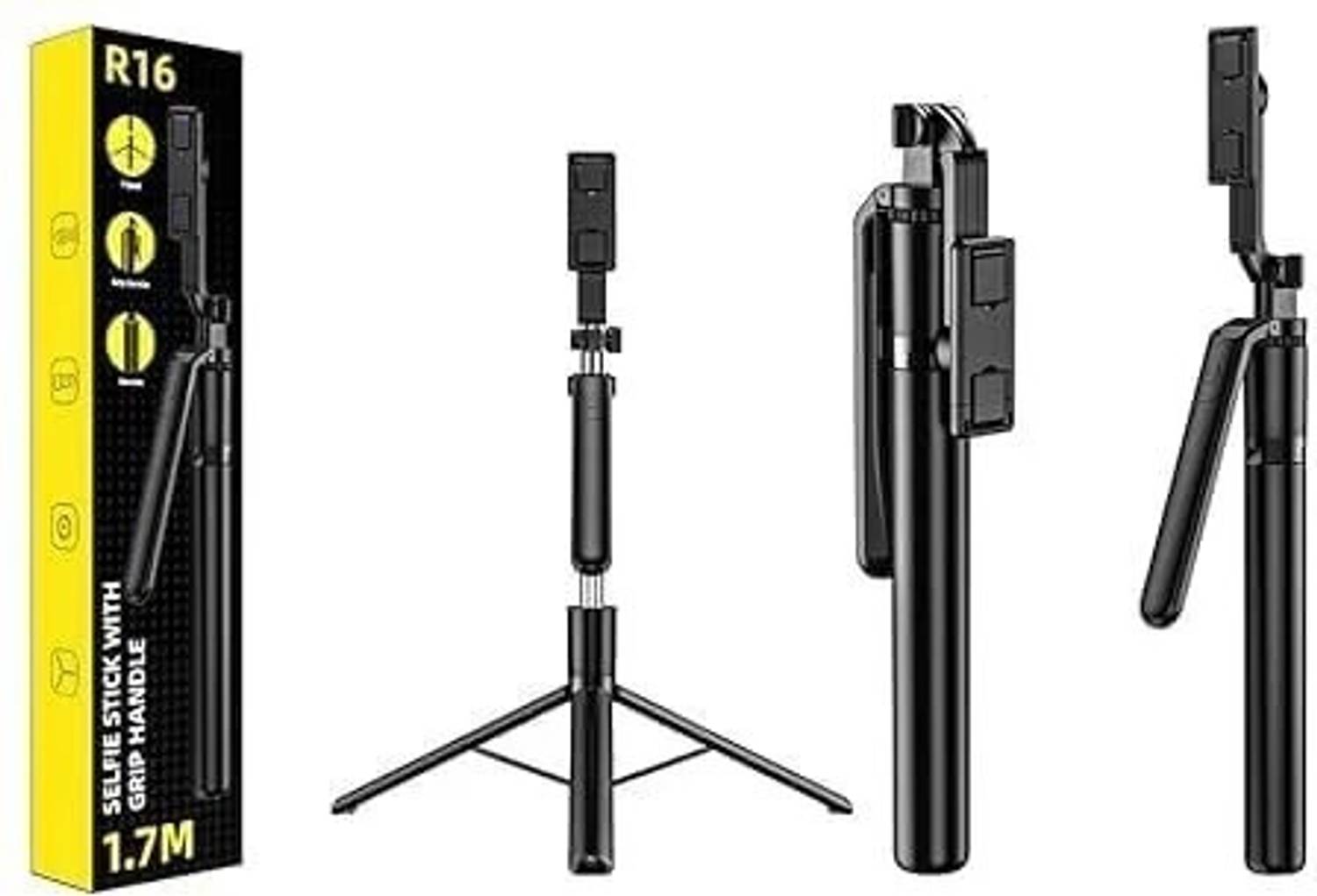GADGETSWEAR Selfie Stick with Tripod Stand (6 Month Warranty), 170CM/ 67inch Extra Long, Tripod