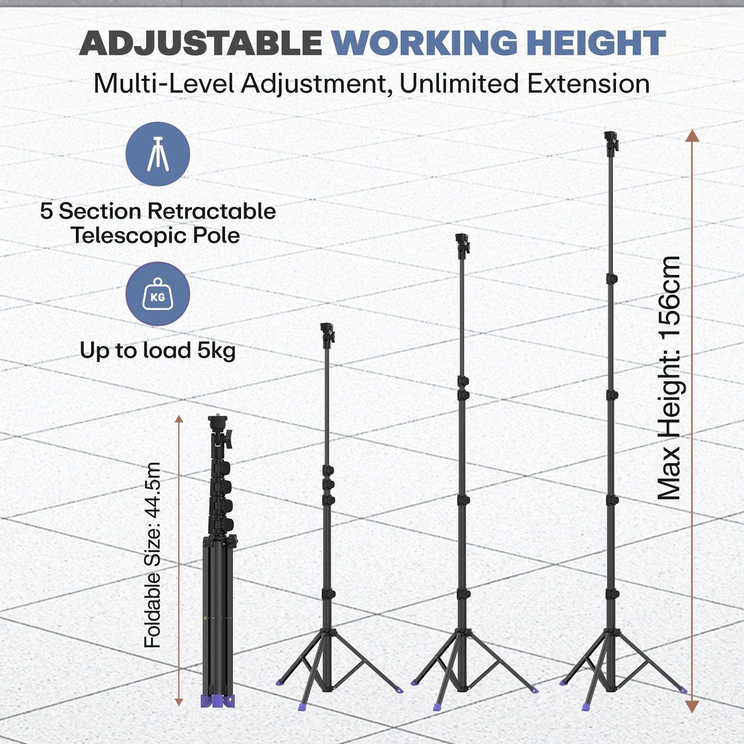 Image of Smart Selection SP-500 Tripod Stand with Mobile Phone Holder Tripod
