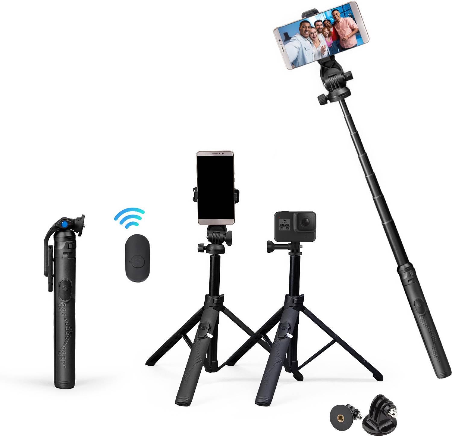 DIGITEK DTR-525 SS 160 cm Tripod Selfie Stick with Remote