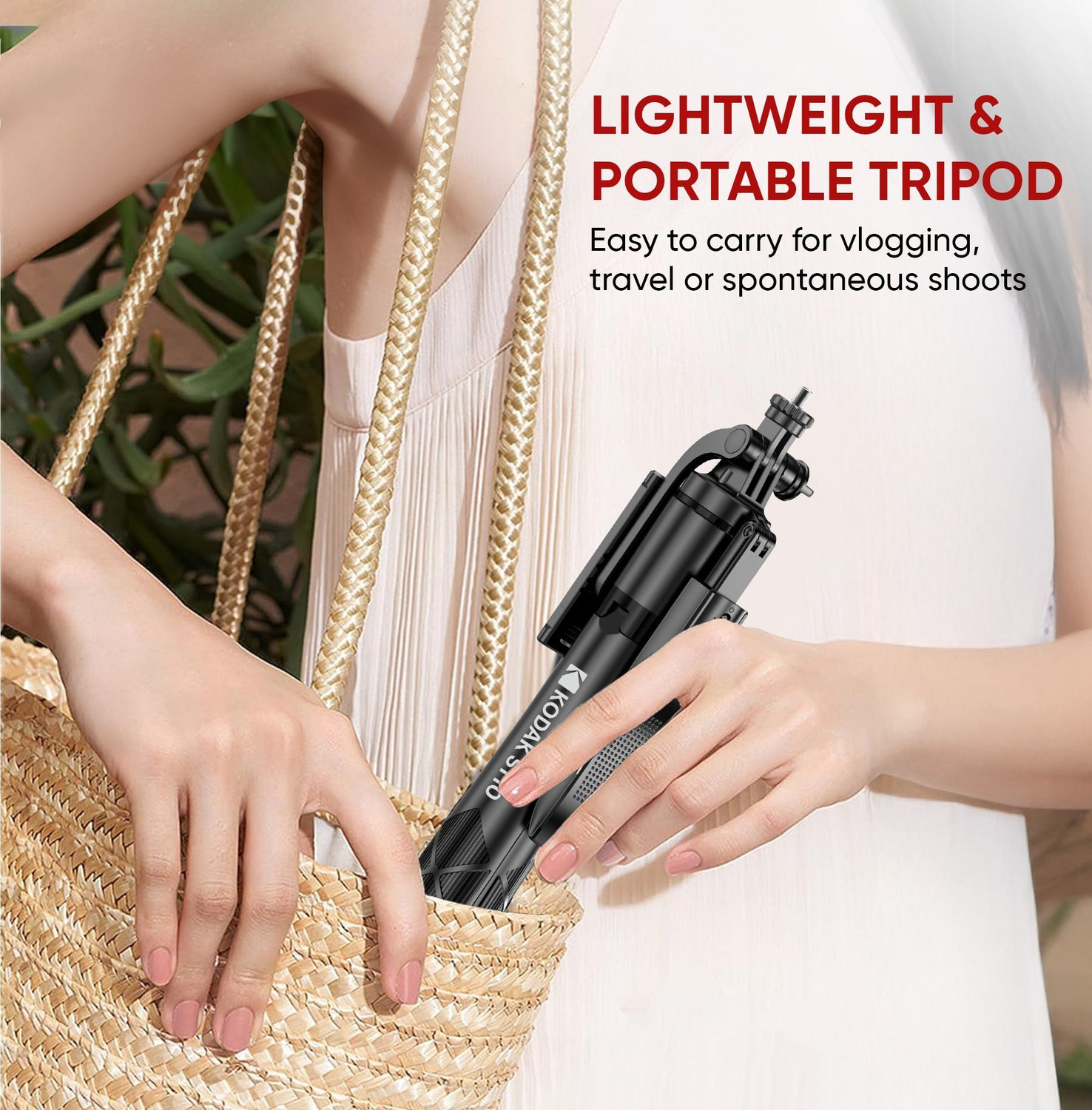 Image of KODAK ST10 62 inch Selfie Stick Tripod with Remote, Stabilizer for DSLR, Mobile & GoPro Tripod