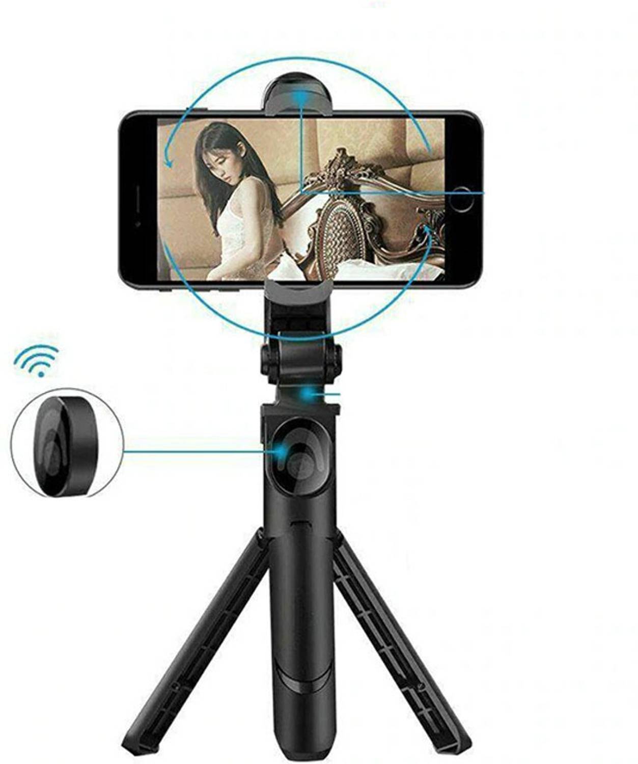 POZUB Selfie Stick Tripod Bluetooth Remote