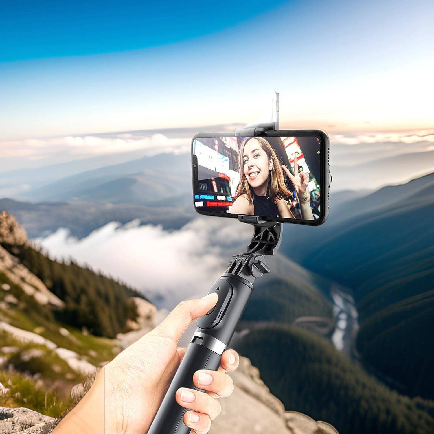 Clairbell Adjustable (Tripod) and (Selfie Stick) with Bluetooth Connectivity JY263 Tripod