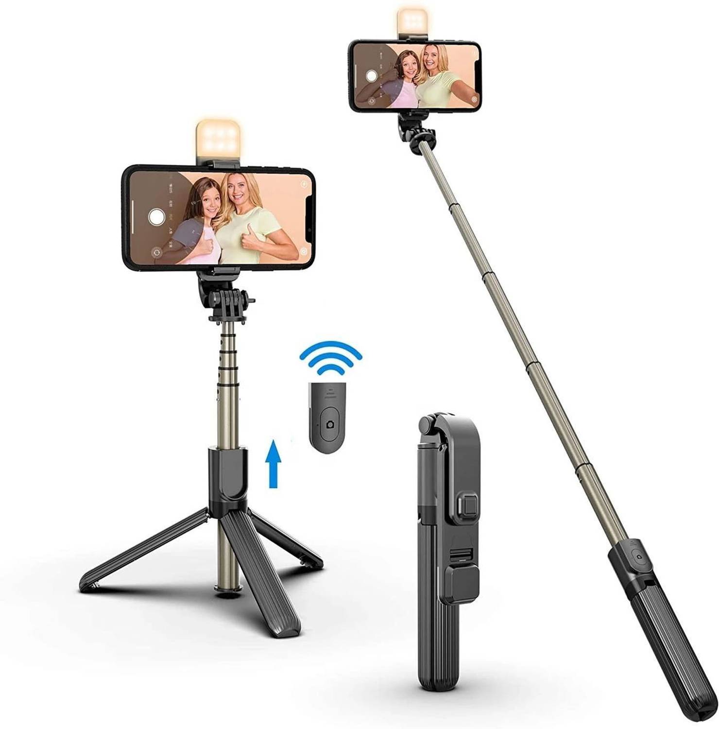USTINE Trendy R1S Selfie Stick With Remote Adjustable Tripod For All Smartphones Tripod