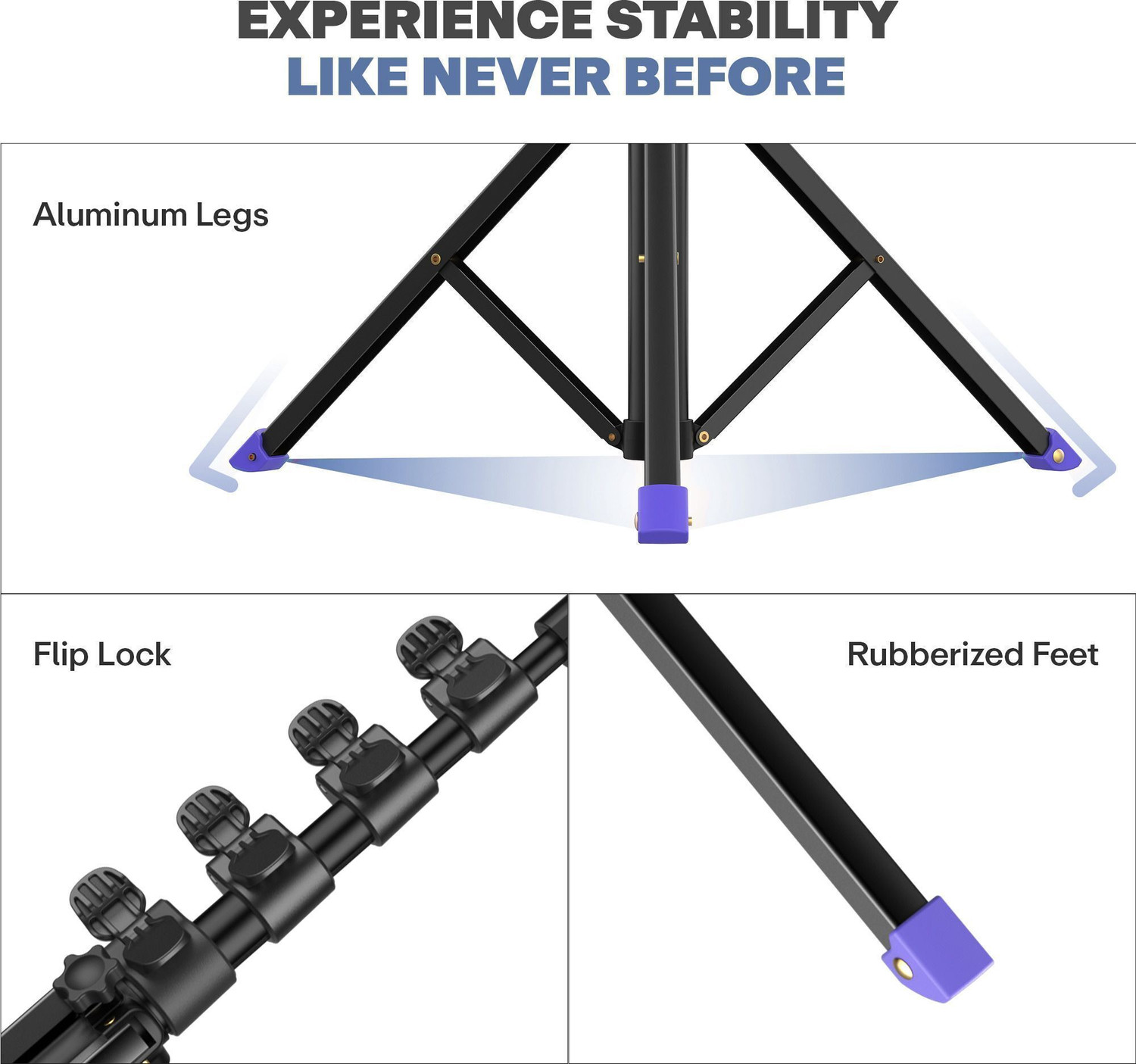 Image of Smart Selection SP-500 Tripod Stand with Mobile Phone Holder Tripod