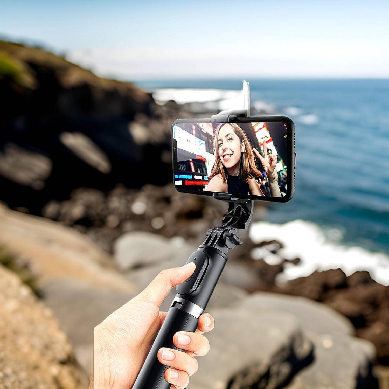 Clairbell Adjustable (Tripod) and (Selfie Stick) with Bluetooth Connectivity JY50 Tripod
