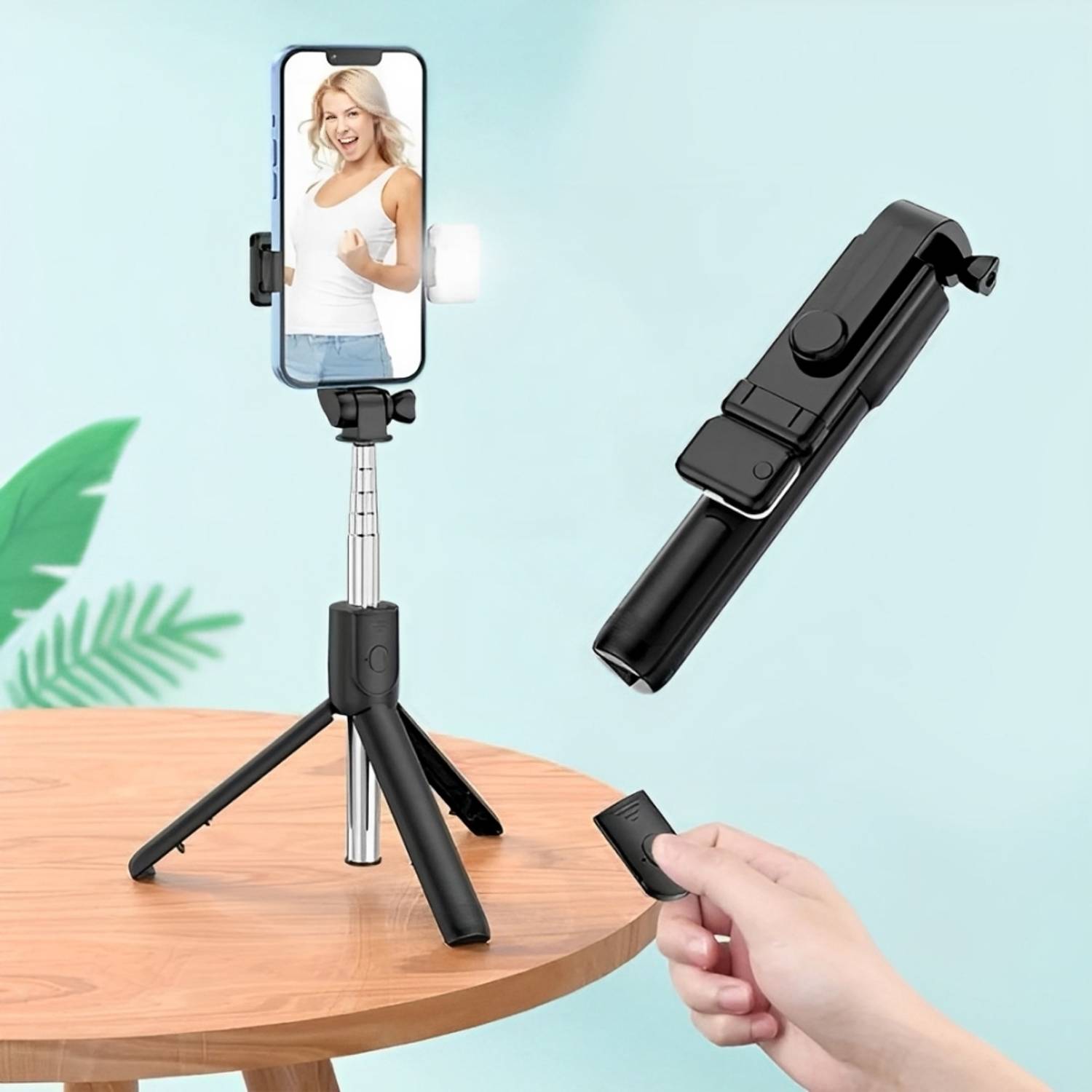 yuvva selfie stick and tripod stand,360° Rotating Phone Holder stand Tripod