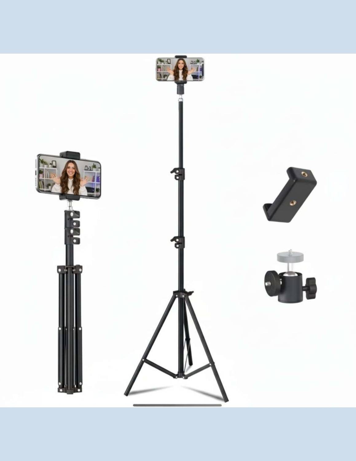 Zoomro Adjustable Mobile Tripod Stand | Foldable Camera Stand ||H86 Tripod
