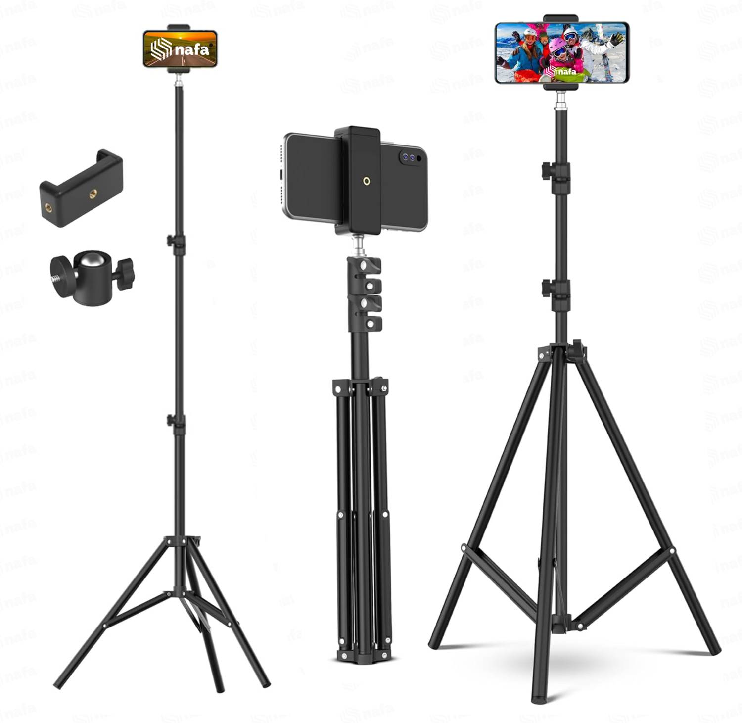 NAFA Lightweight & Portable 7 Feet Long Tripod Stand with Adjustable Clip Holder Tripod