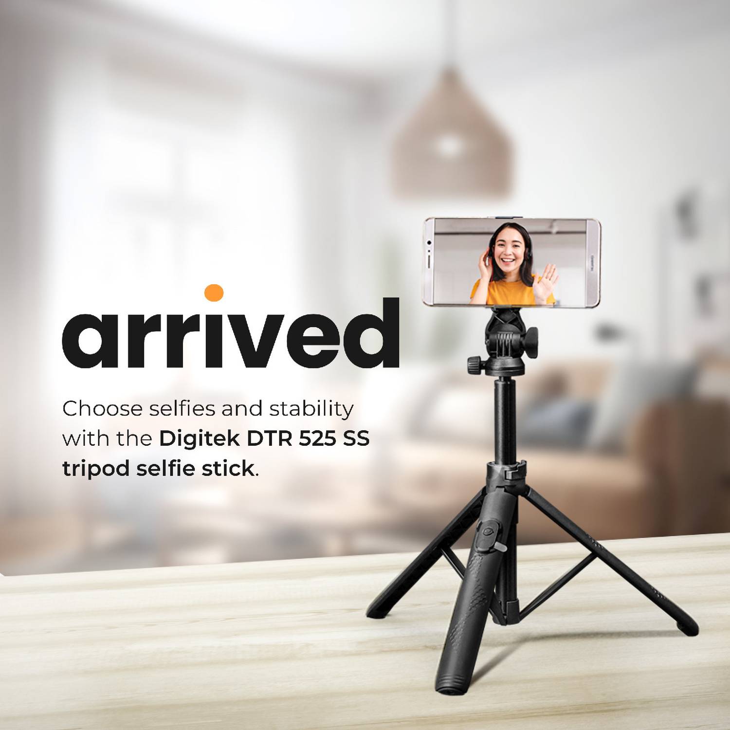 DIGITEK DTR-525 SS 160cm Tripod Selfie Stick with Remote - Image 2