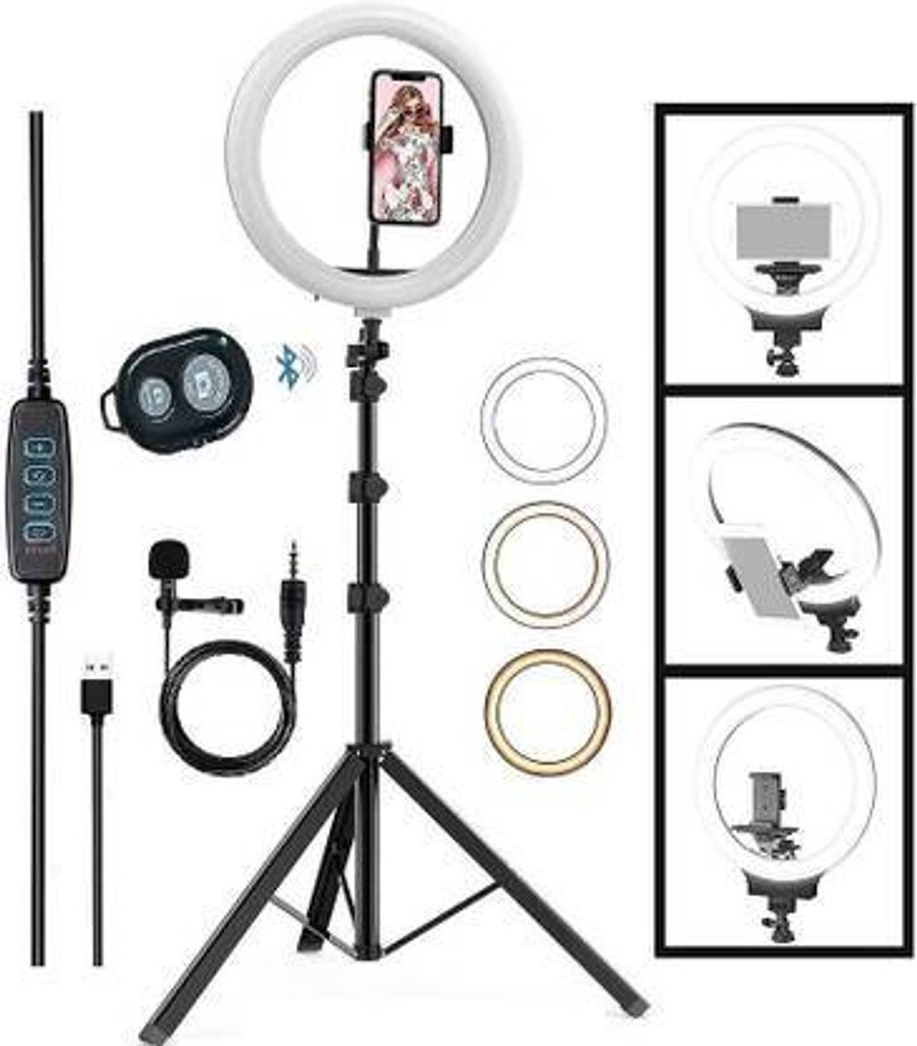 BESTFLY T 10" Selfie Light Tripod with Remote - Image 1