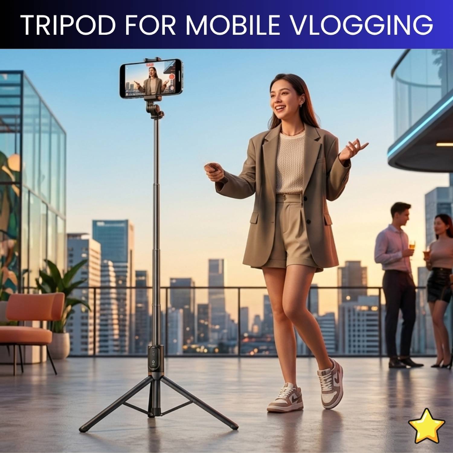 FRONY Durable Tripod for Mobile for Stable Recording and Content Creation EC98 Tripod
