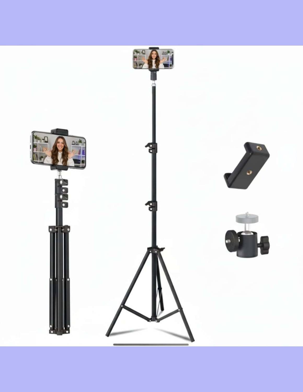 Zoomro Adjustable Mobile Tripod Stand | Foldable Camera Stand ||H62 Tripod
