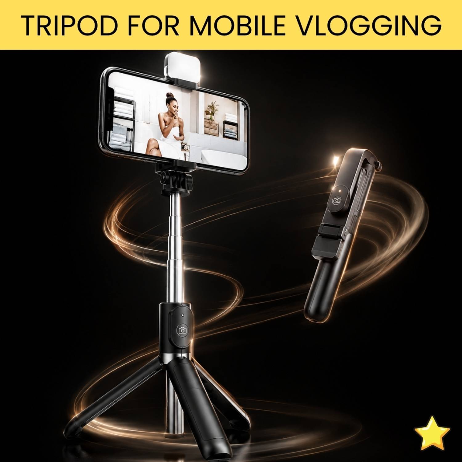 FRONY Durable Tripod for Mobile for Stable Recording and Content Creation EC318 Tripod