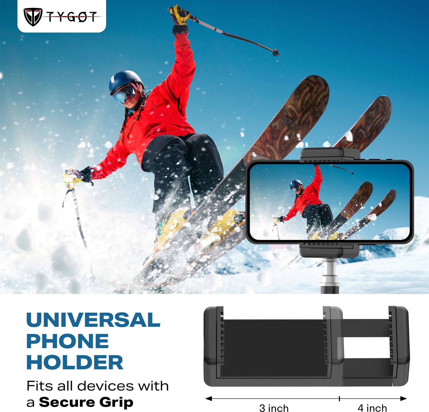 Tygot 7 Feet Aluminum Alloy Studio Light Stand with Mobile Holder - Image 5