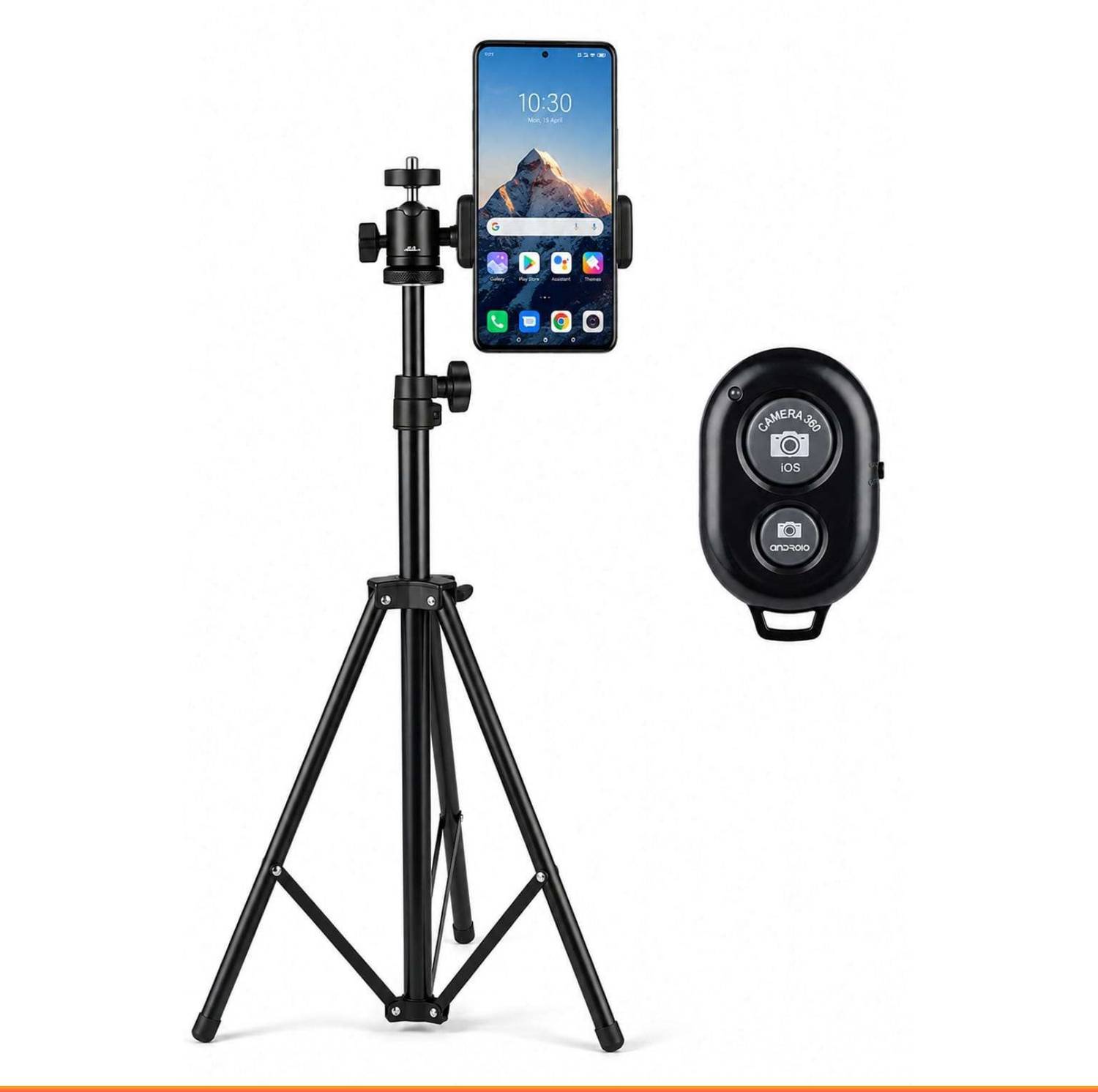 Zoomro Adjustable Mobile Tripod Stand with Phone Holder, Wireless Remote ||BC1 Tripod