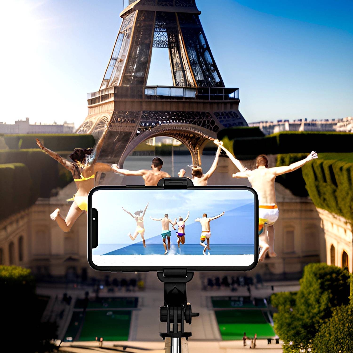 Clairbell Adjustable (Tripod) and (Selfie Stick) with Bluetooth Connectivity JY107 Tripod