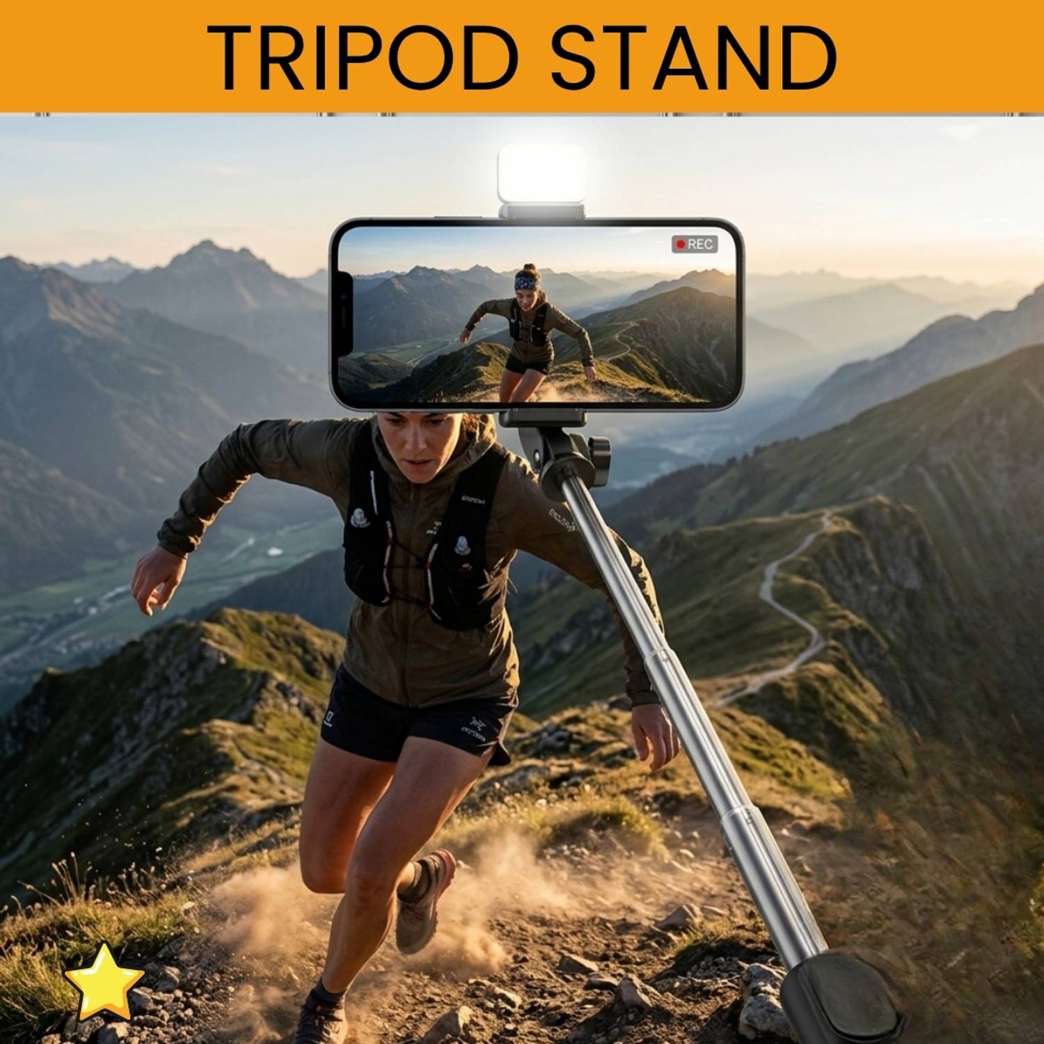 FRONY Durable Tripod for Mobile for Stable Recording and Content Creation EC418 Tripod