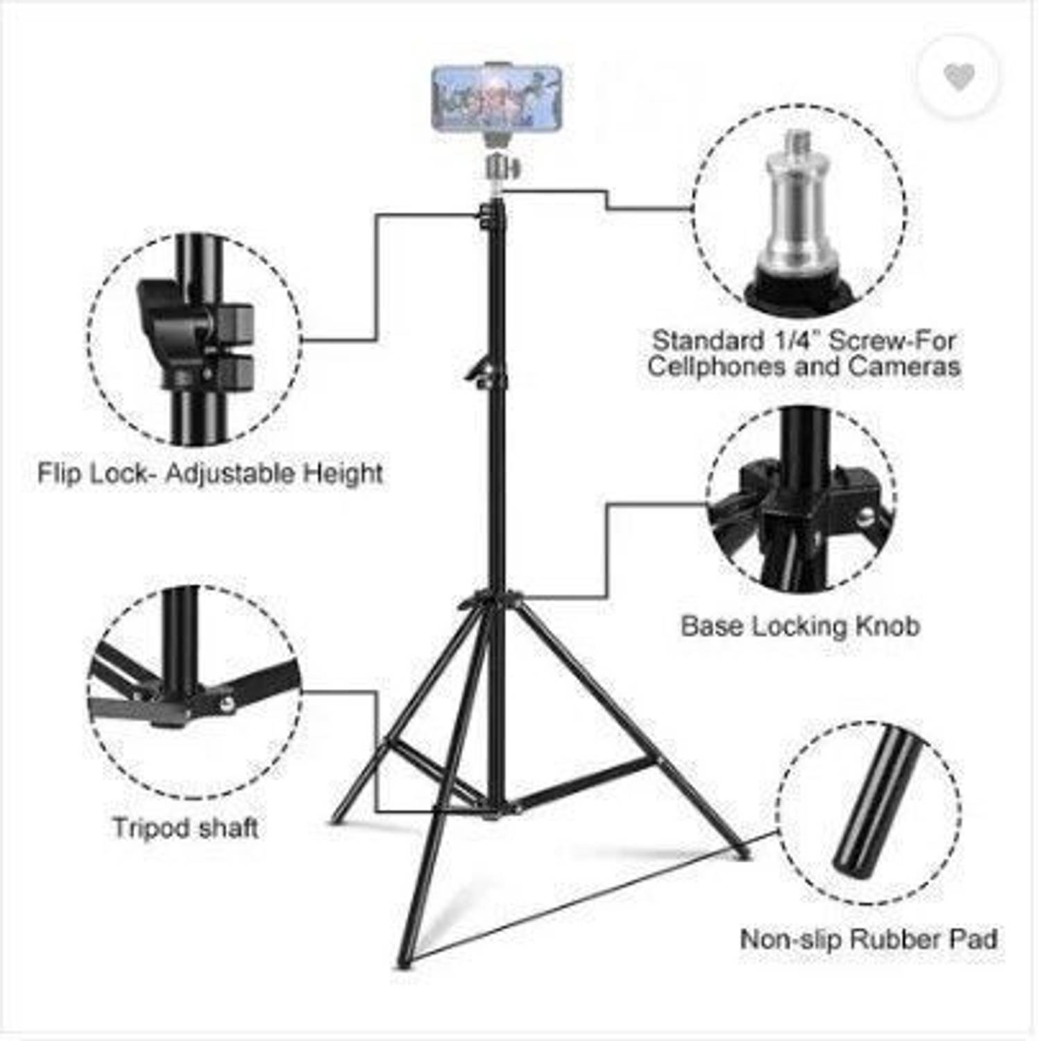 Meraki Wonder Metal strong mobile phone tripod/camera stand Tripod, Tripod Clamp, Tripod Kit, Monopod, Tripod Ball Head