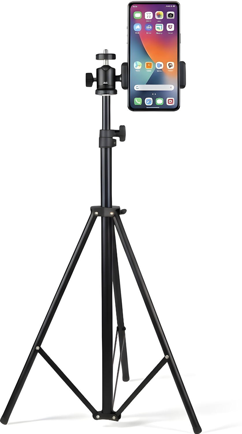 Image of Protance Tripod 7 Feet Adjustable Stand, Rotating Ball Head Mobile Clip, Tripod Bracket Tripod