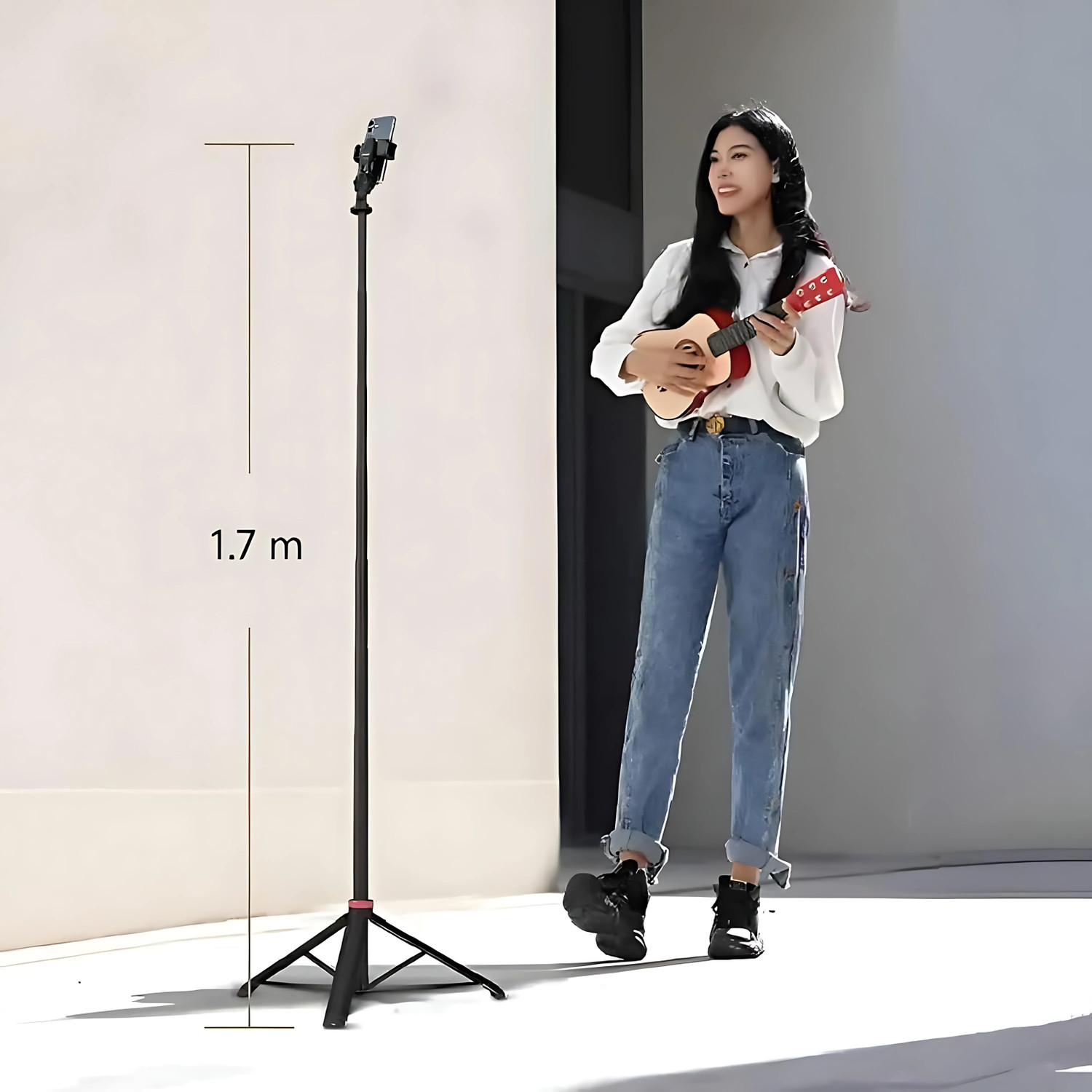 Image of NAFA SnapX Max 170cm Selfie Stick Tripod with Bluetooth Remote | 360 Rotation | For Smartphones, GoPro & Camera Bluetooth Selfie Stick