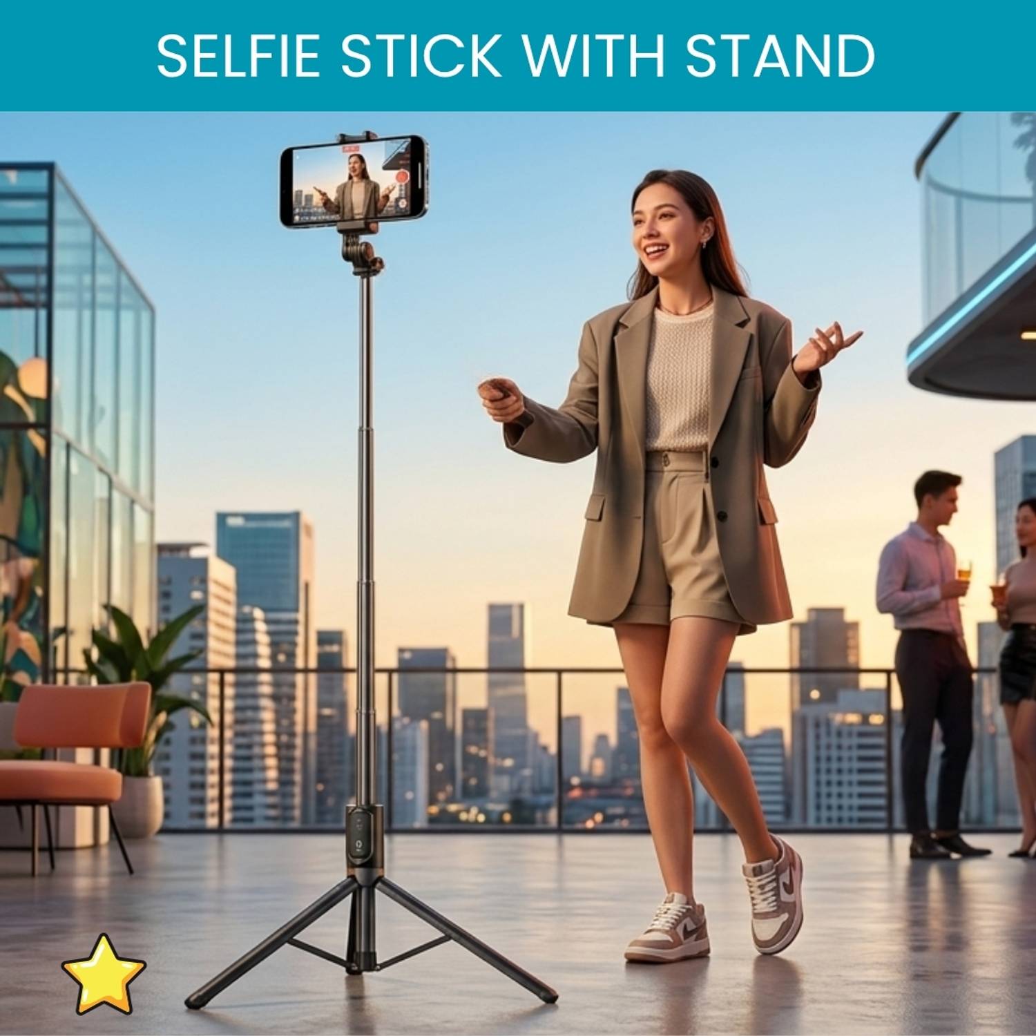 YAROH Durable Tripod for Mobile for Stable Recording and Content Creation FB200 Tripod