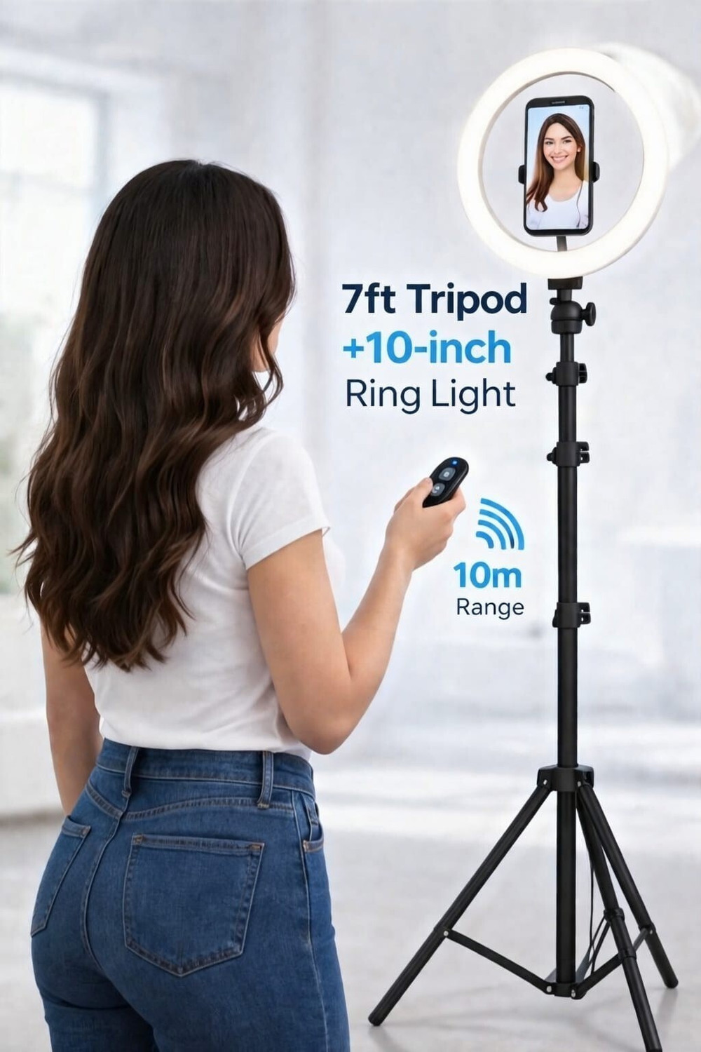 Image of airtech Ring Light 10 feet with stand Ring Flash