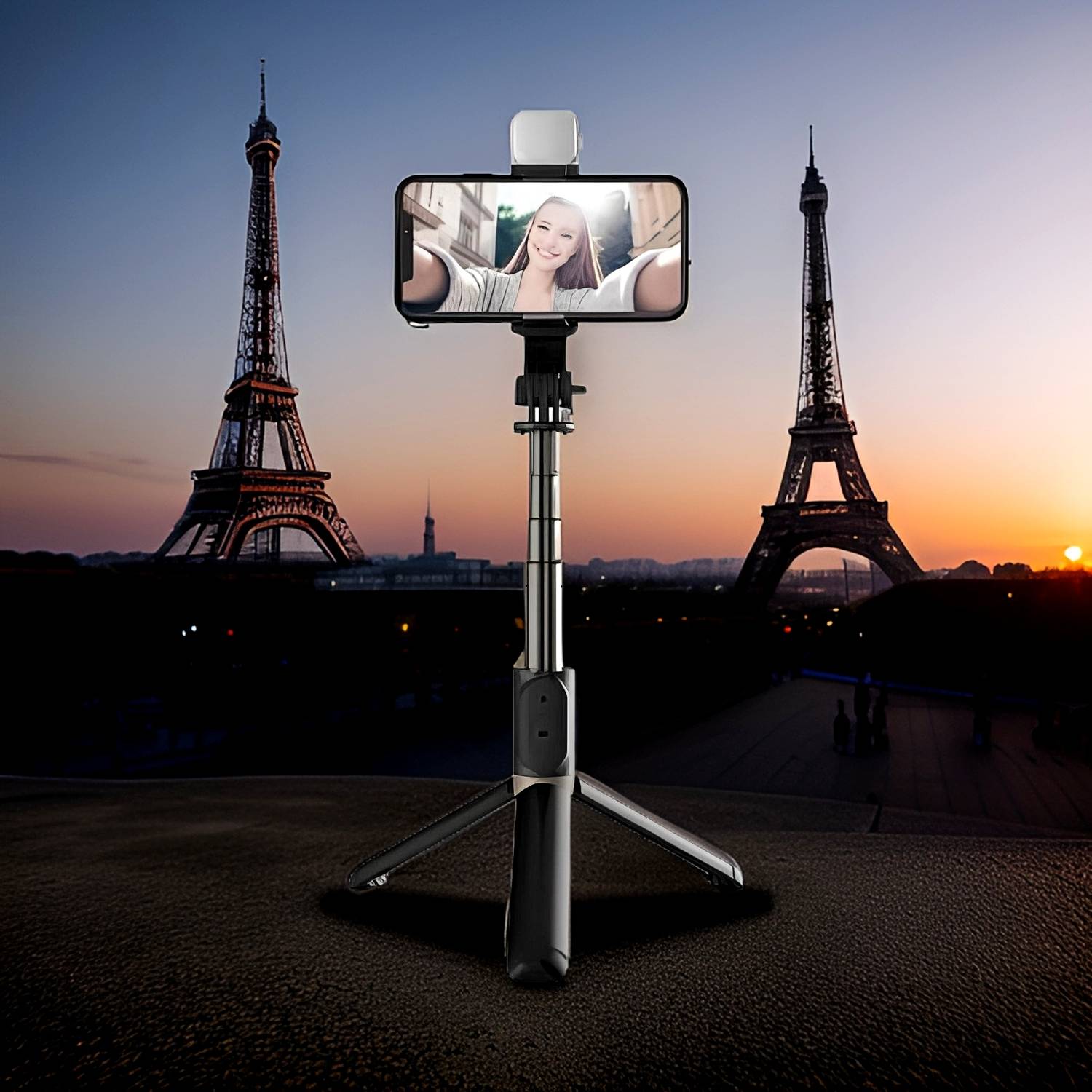 Clairbell Adjustable (Tripod) and (Selfie Stick) with Bluetooth Connectivity JY494 Tripod