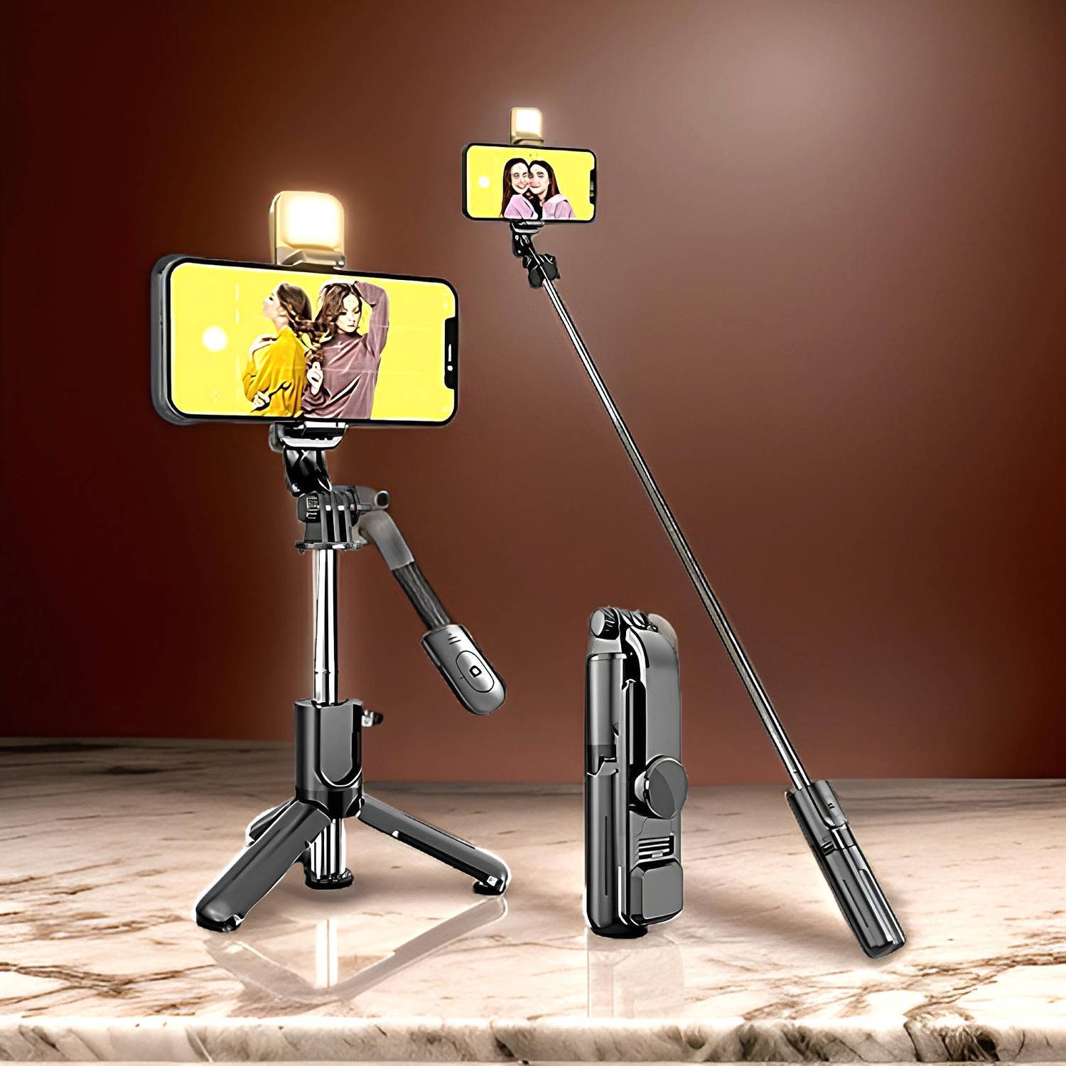 Clairbell Adjustable (Tripod) and (Selfie Stick) with Bluetooth Connectivity JY403 Tripod