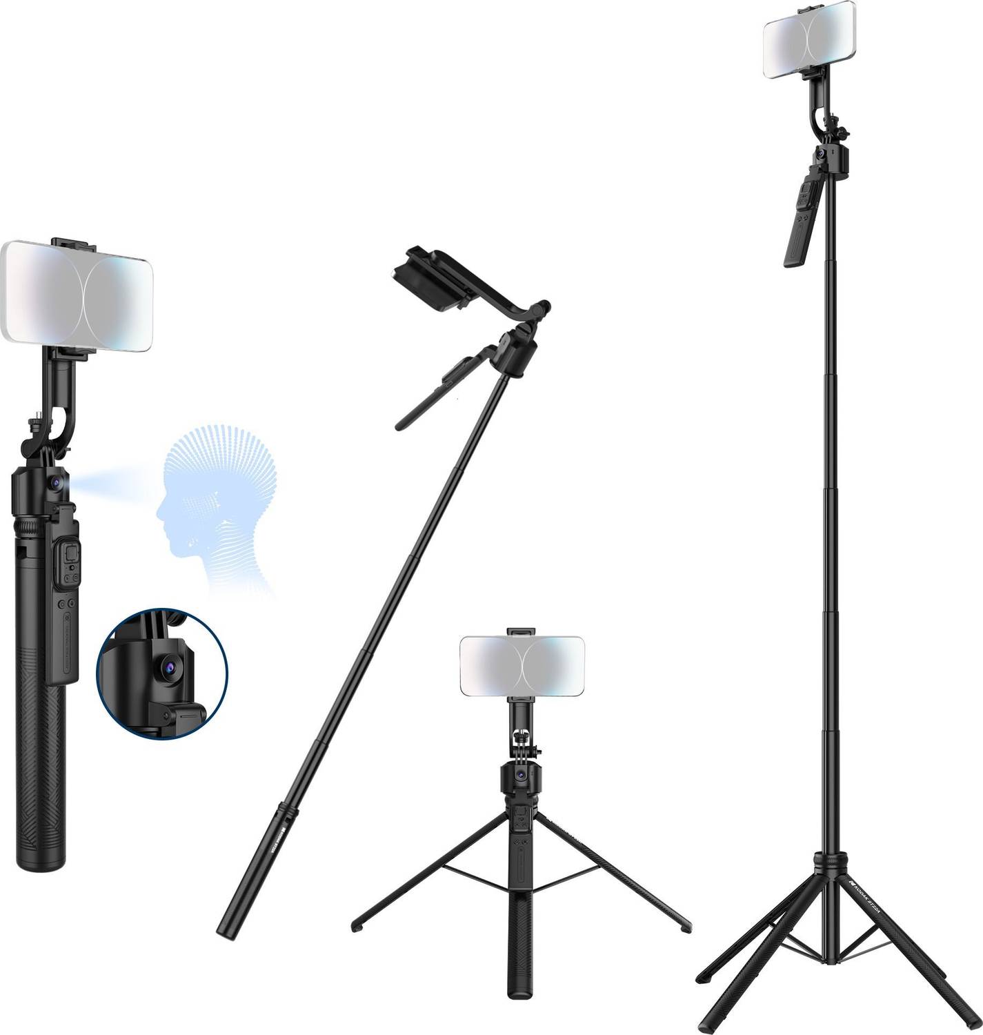 KODAK ST22A 65" AI Face Tracking Selfie Stick Stand for DSLR, Phone &amp; Action Camera Tripod - KODAK : Flipkart.com