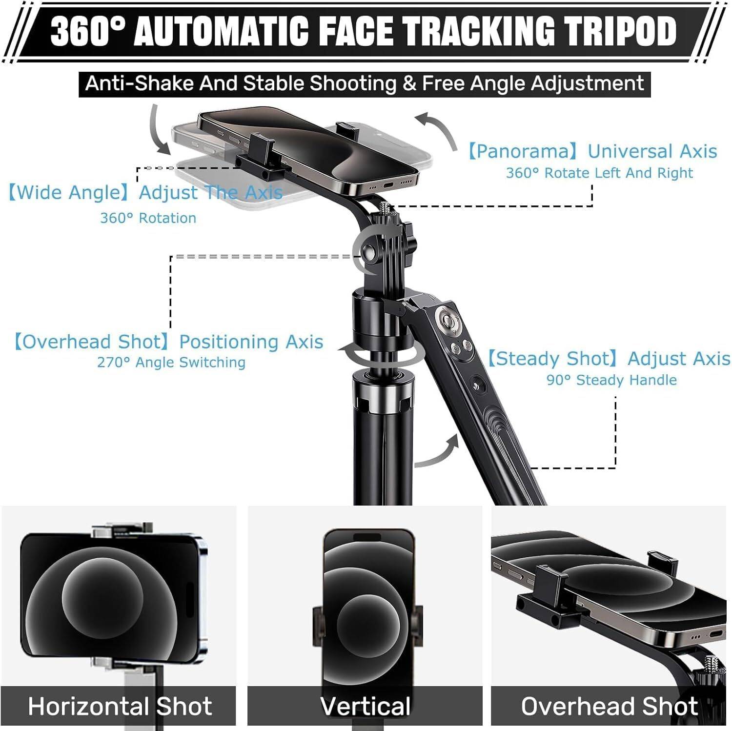 FKU ES-B181K 1.8M AI Selfie Stick with Light - Image 4