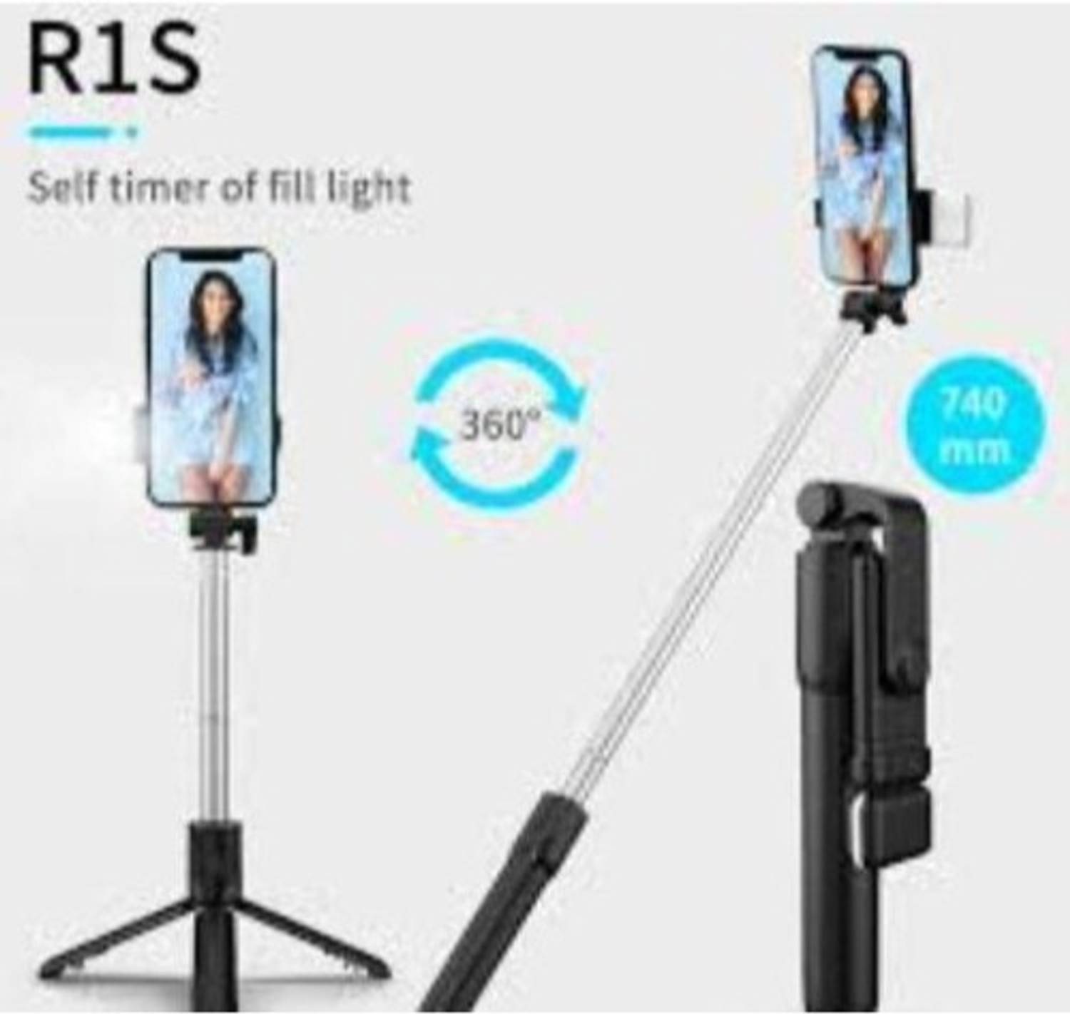 Clairbell XEF_444N_R1S Selfie stick tripod|| with wireless bluetooth remote Tripod