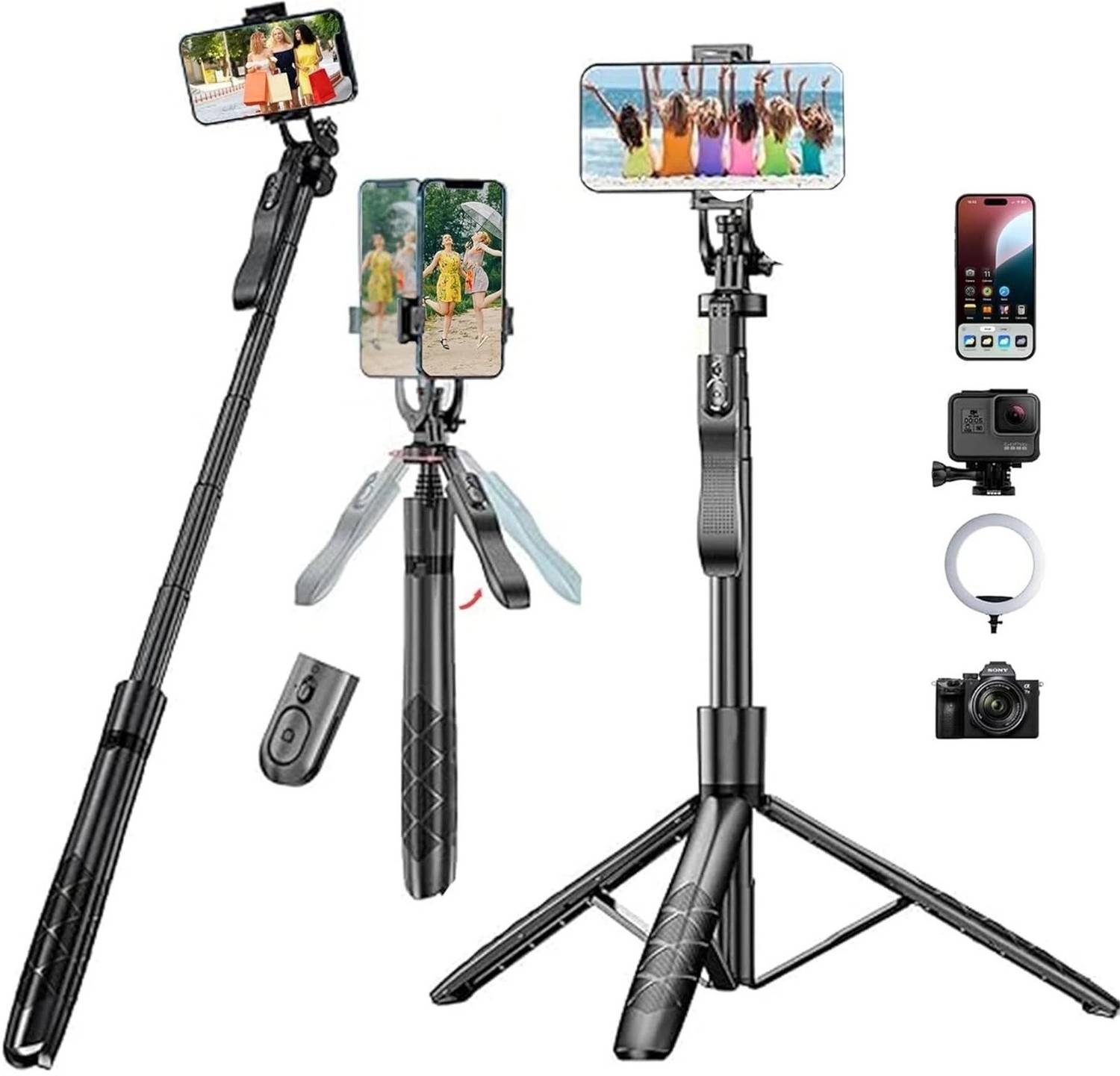 GETGETO L16 Long Selfie Stick Professional Edition Tripod
