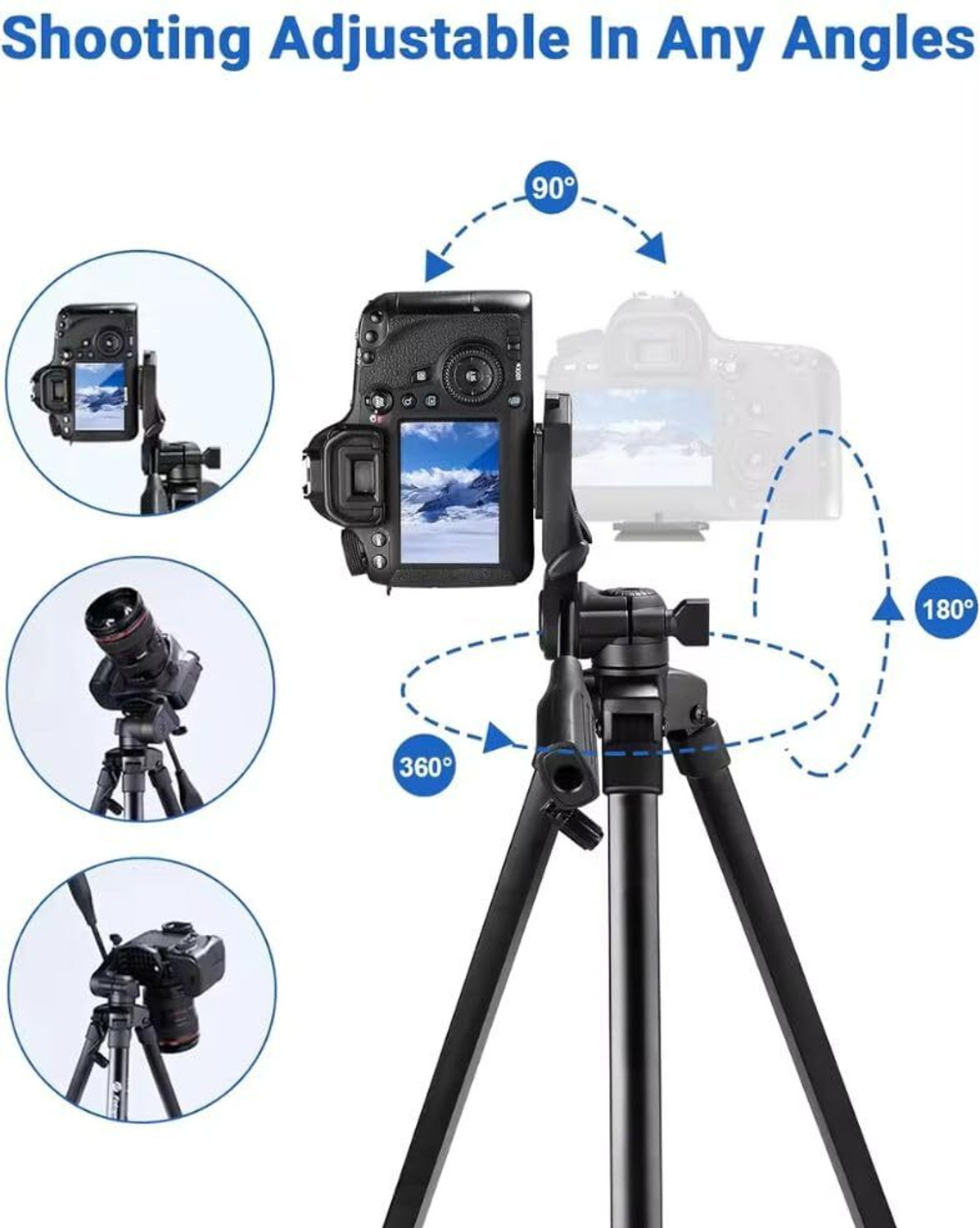 Image of JPY 3366 Height Adjustable Aluminum Alloy Tripod Tripod