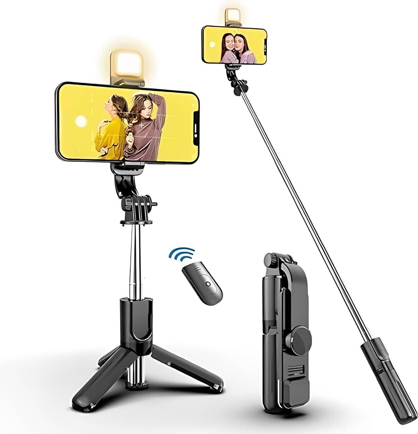 DSSB Selfie Stick with Tripod Stand, Bluetooth - Image 1