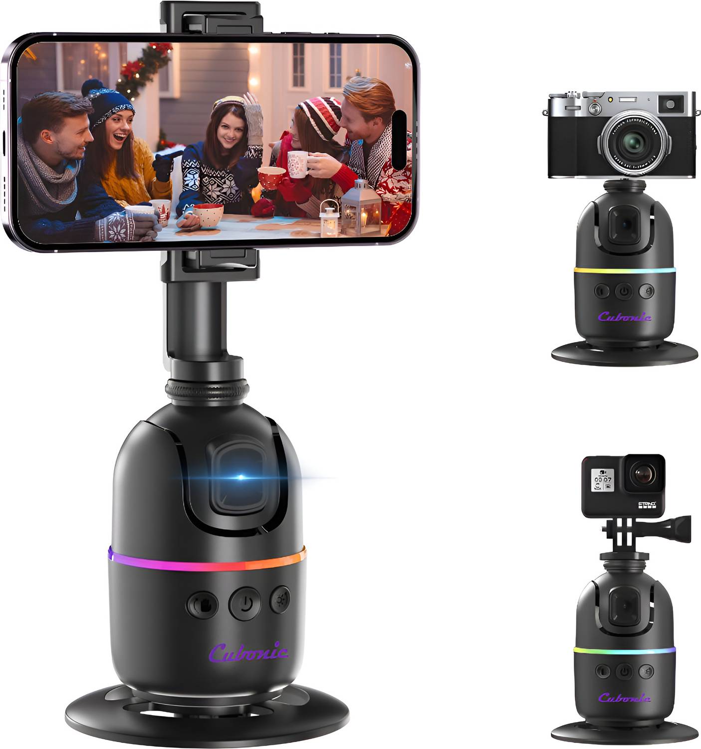 Cubonic SnapNMove Hands-Free Vlogging Tripod with AI Face Detection No App Need Tripod