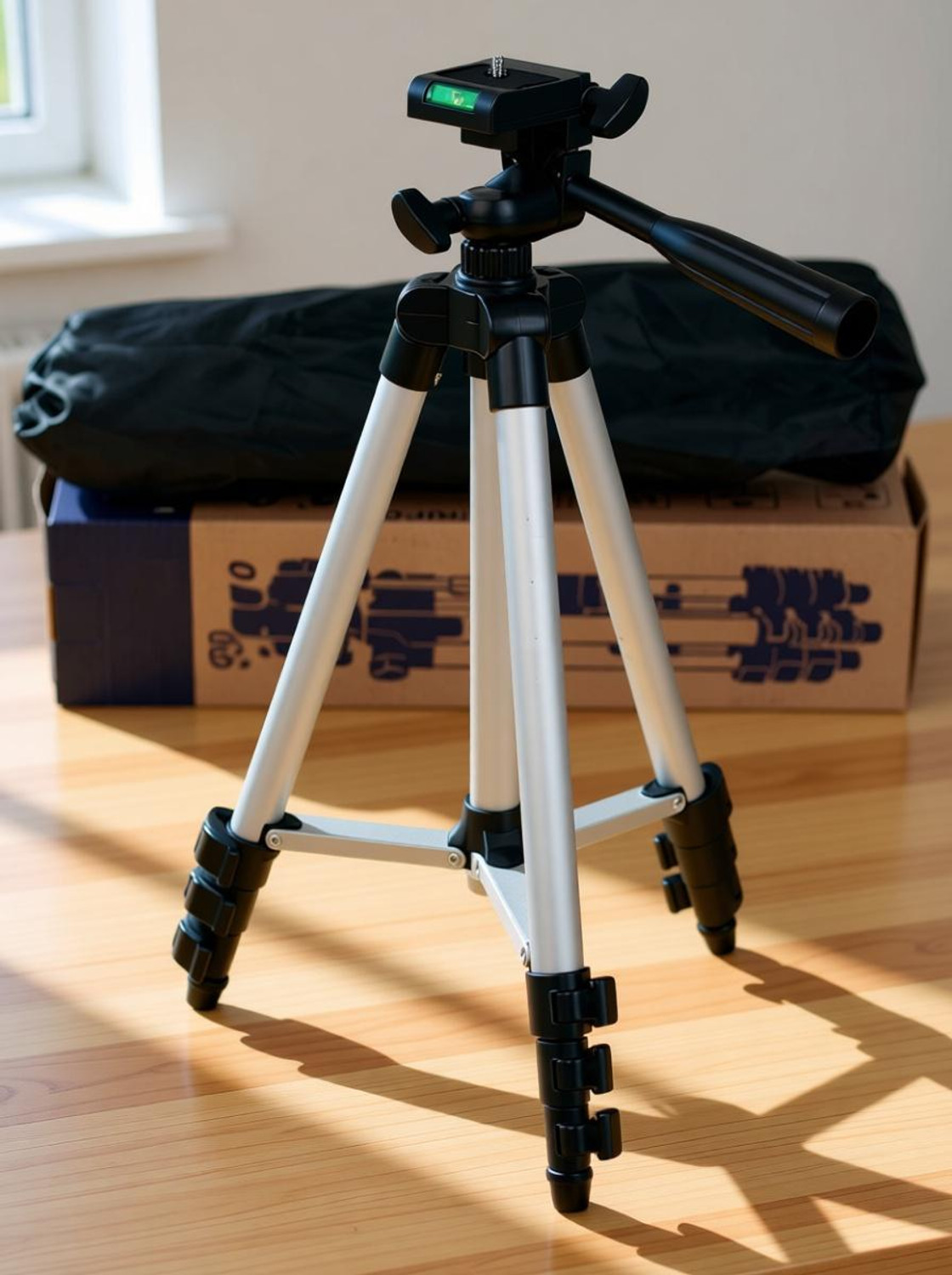 Image of GVJ TRADERS Mini Portable Adjustable Lightweight Aluminum Tripod Tripod Kit
